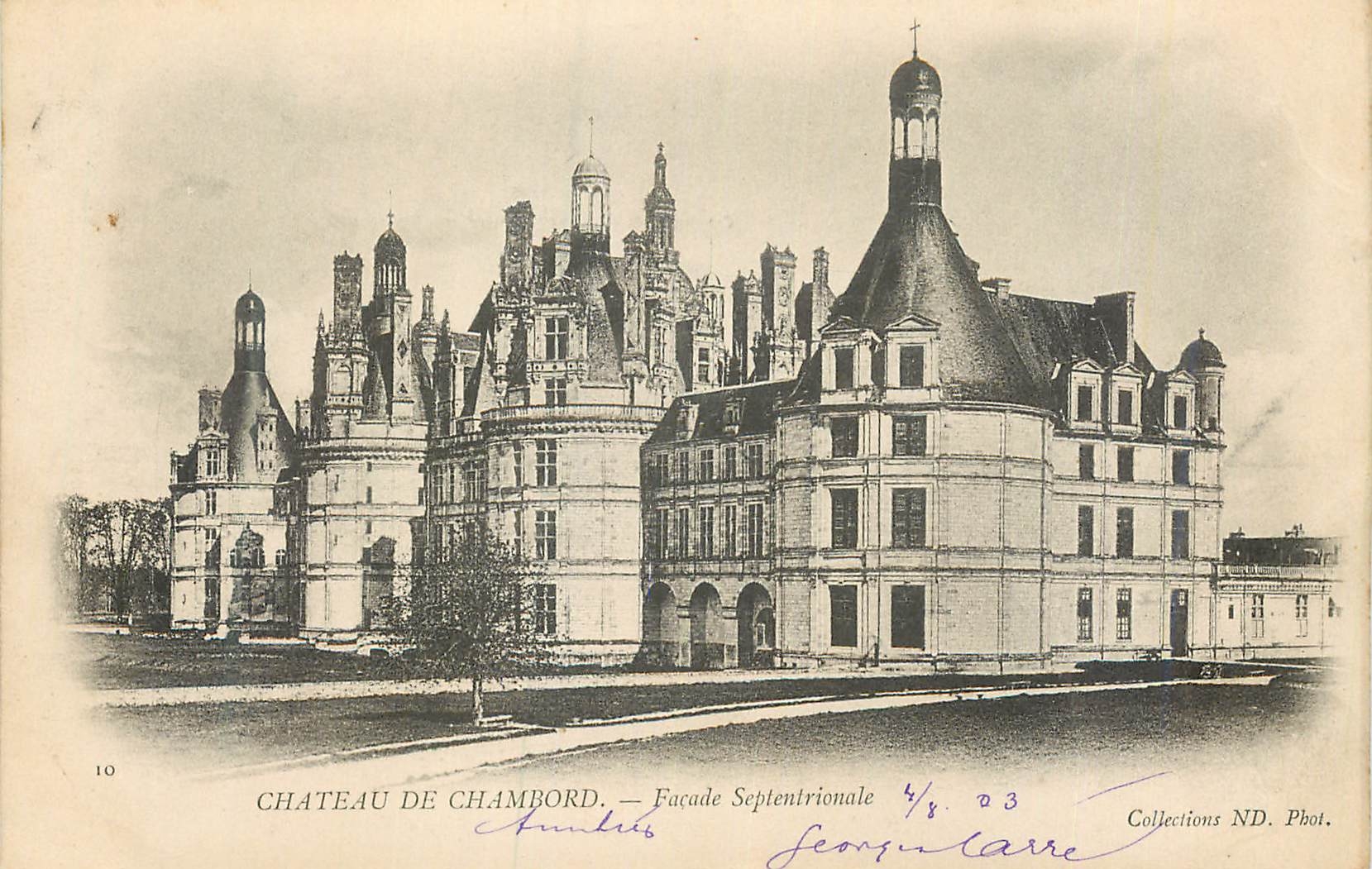 CPA Chateau de Chambord Facade Septentrionale (carte 1900)