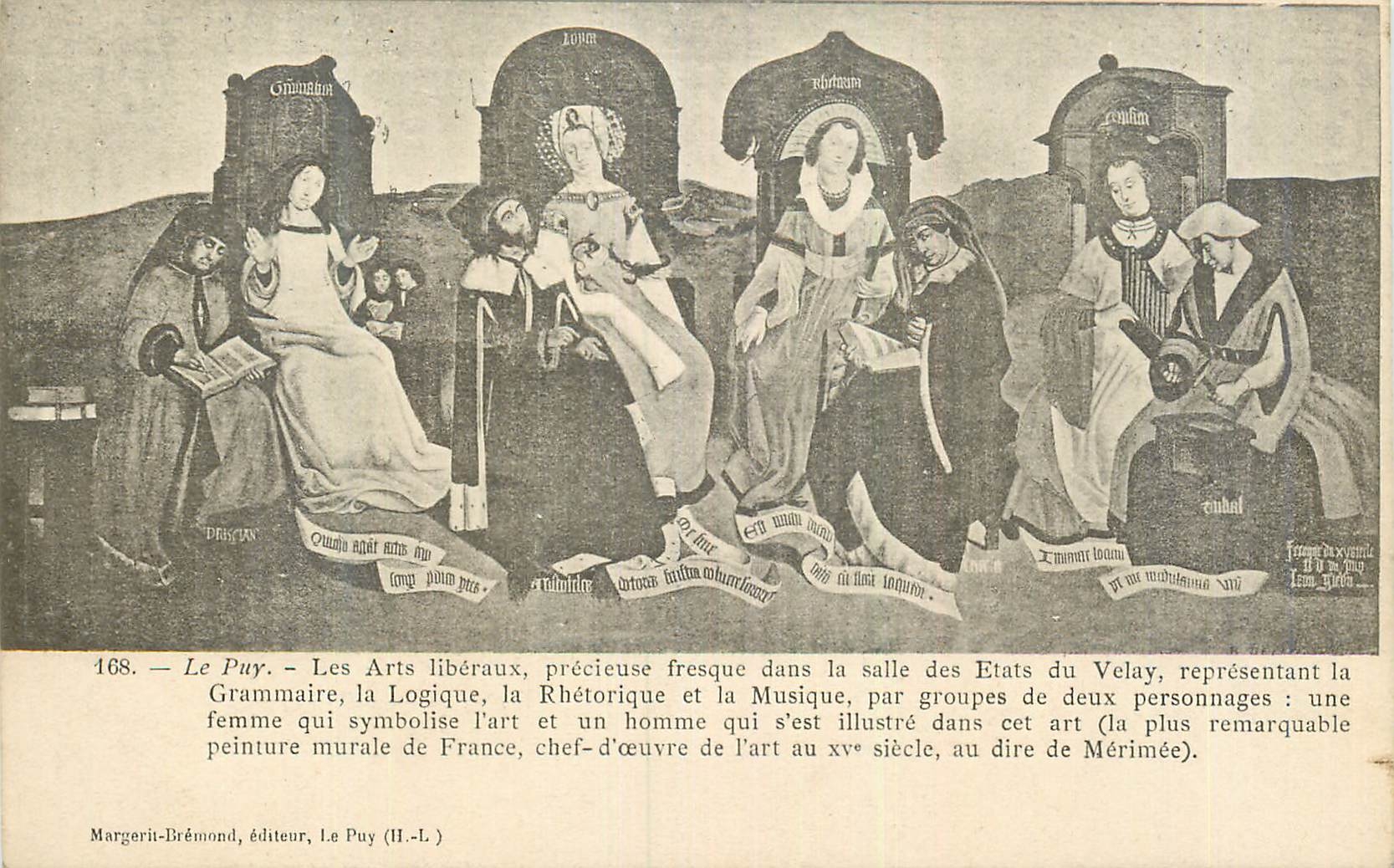 CPA Le Puy les Arts Liberaux Precieuse Fresque dans la Salle des Etats du Velay