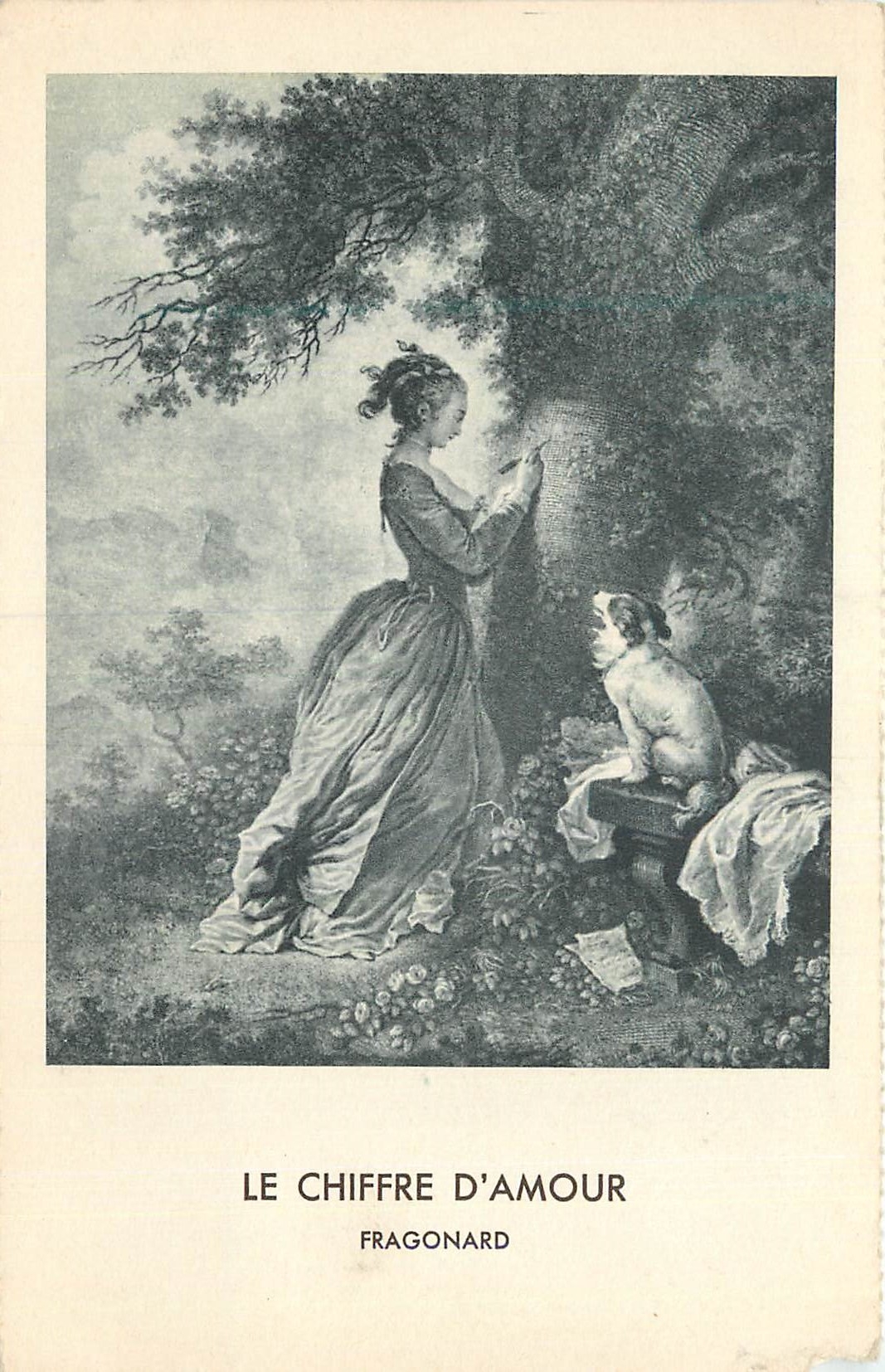 CPA Le Chiffre d'Amour Fragonard