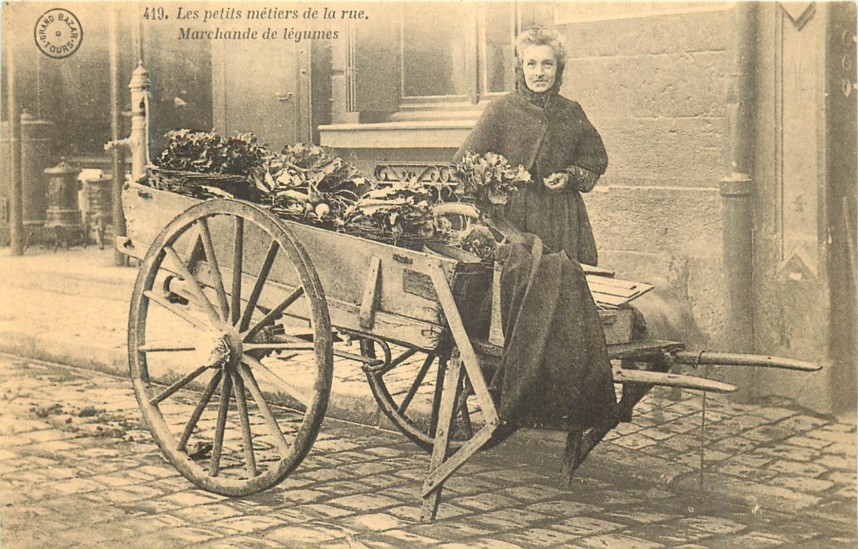 REPRO Les Petits Metiers de la Rue Marchande de Legumes C'Etait La France
