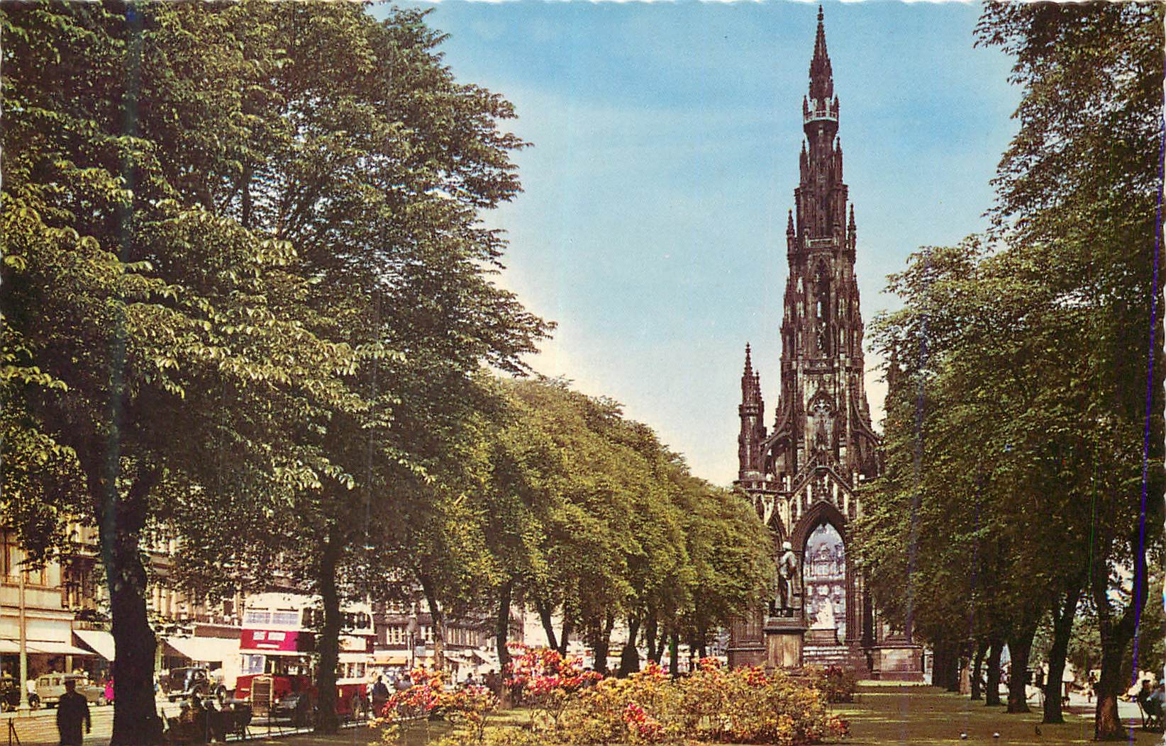 CPM Edinburgh princes Street Gardens and the Scott Monument