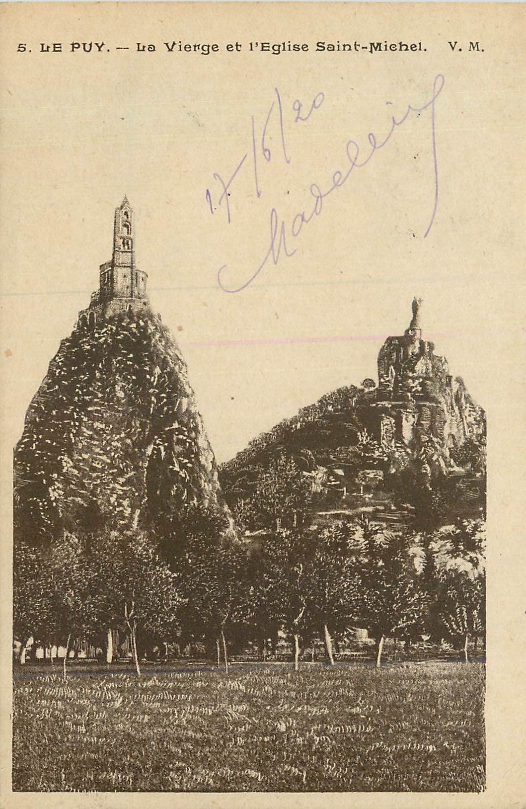 CPA le Puy  le Vierge et l'Eglise Saint Michel