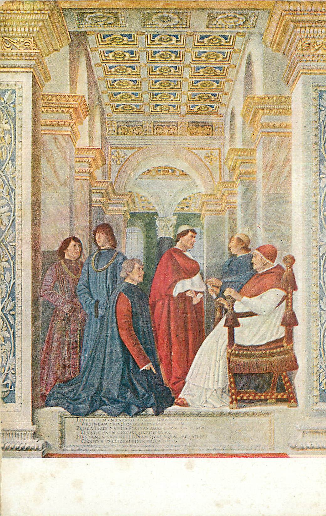 CPA Melozza da Forli Sisto IV du Udienza al Platina Roma vaticana