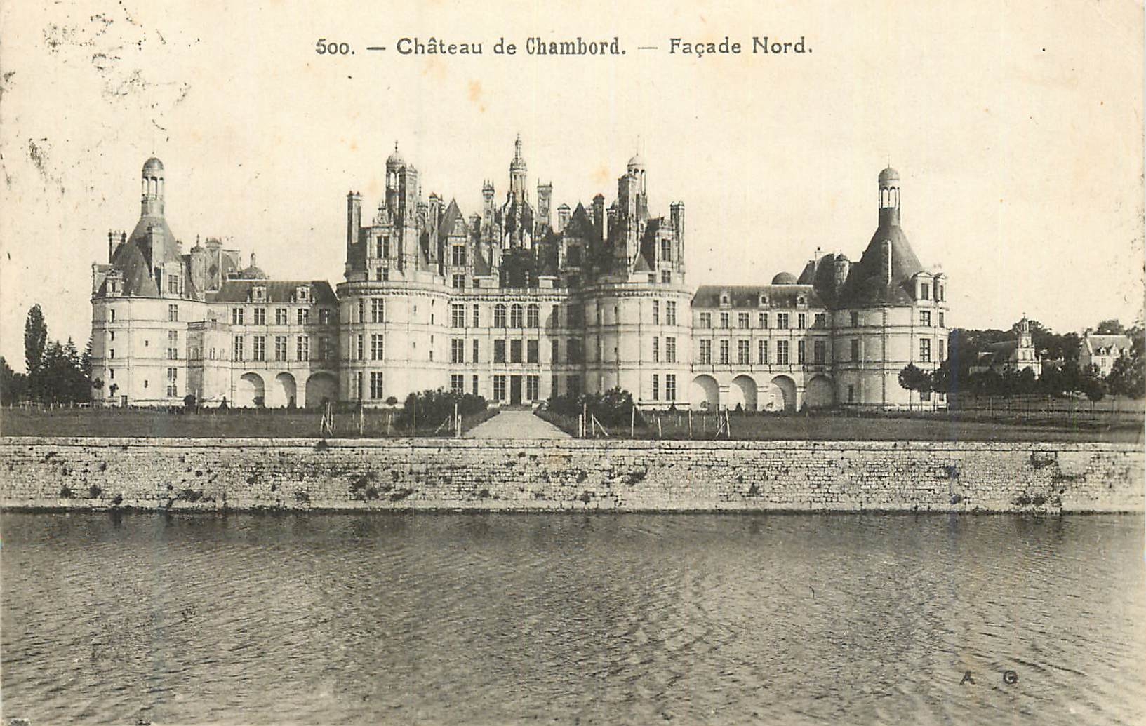 CPA 500 chateau du chambord facade nord