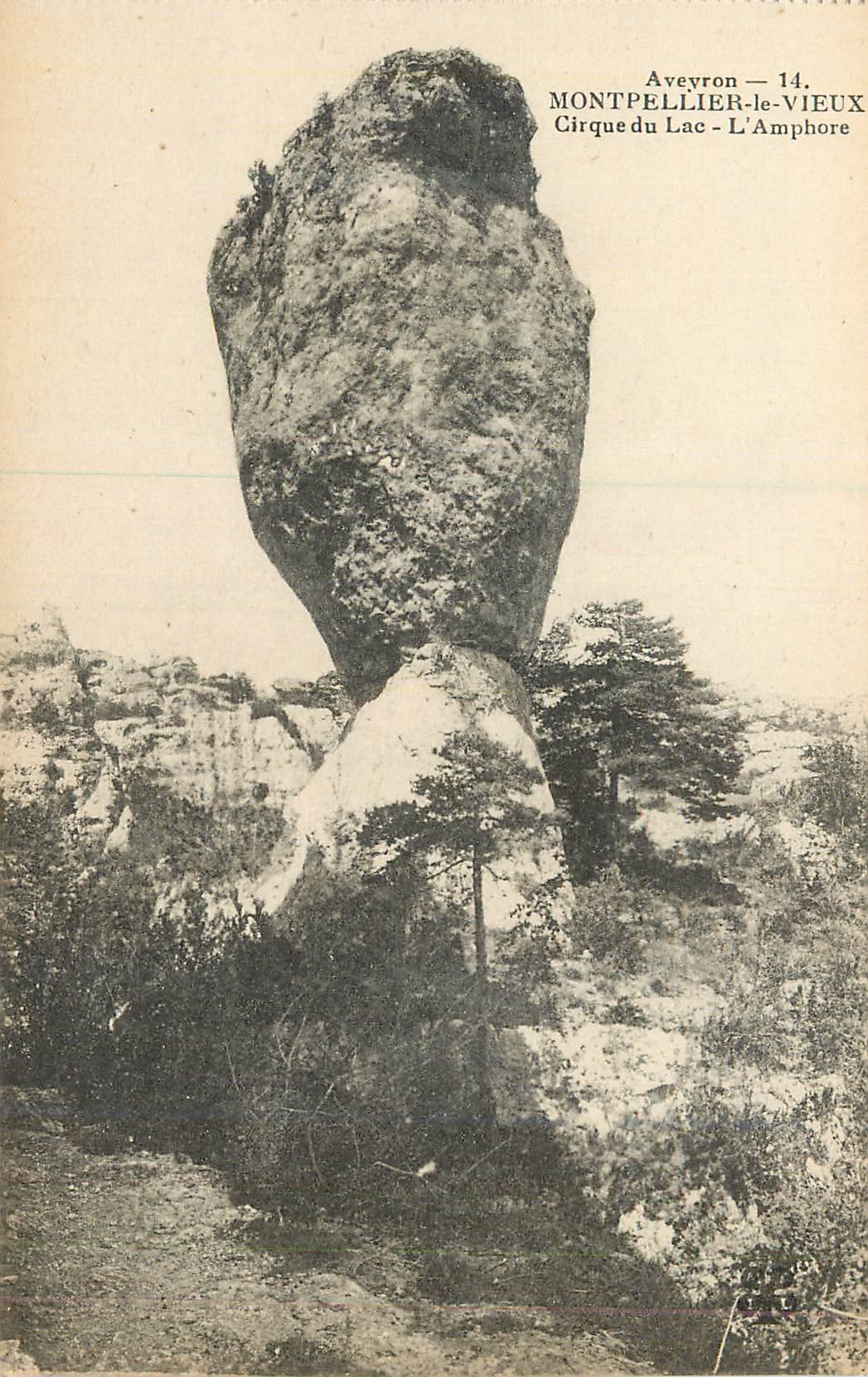 CPA Aveyron 11 montpellier le vieux cirque du lac l amphore
