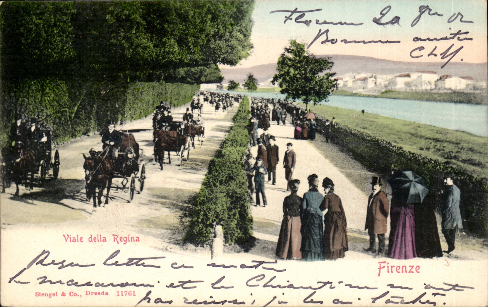 CPA Italy Italia Firenze Viale beyond Regina