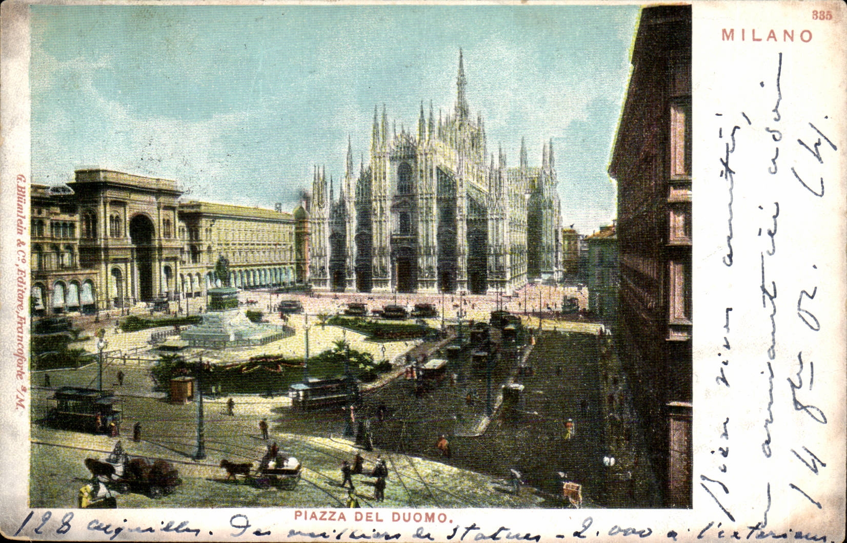 CPA Italy Italia Milano piazza LED duomo