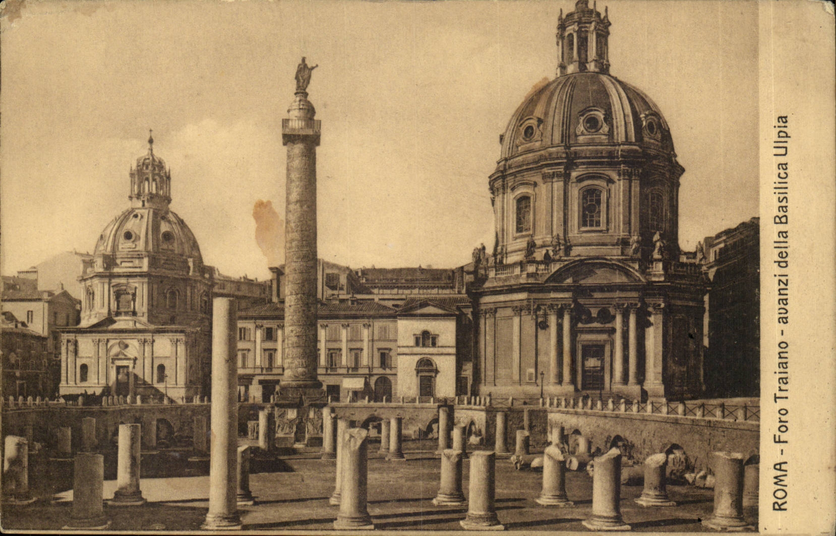 CPA Italy Italia Roma Foro Traiano Avanzi della Basilica Ulpia