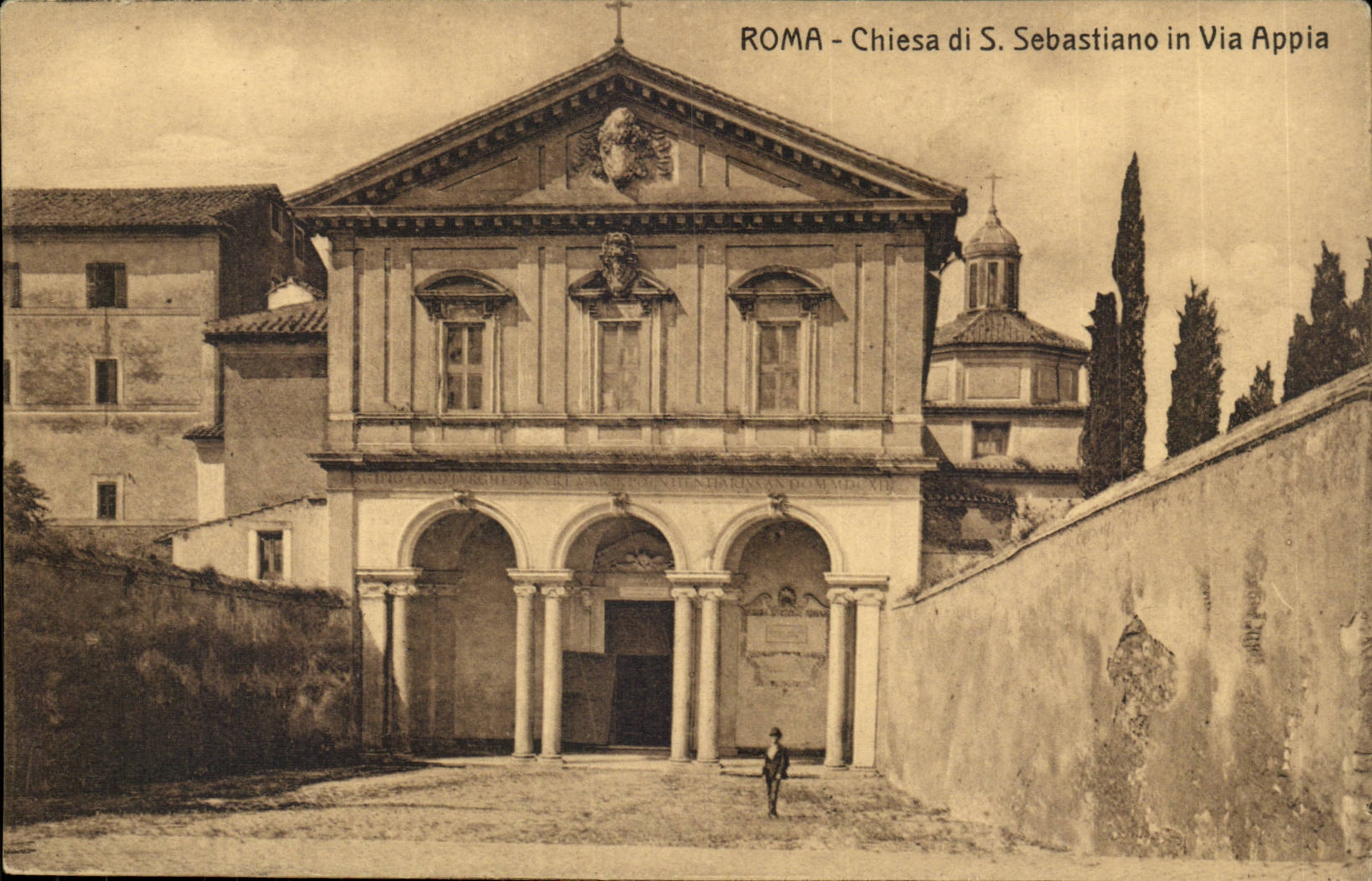 CPA Italien Italien Rom Chiesa di S Sebastiano innen uber Appia
