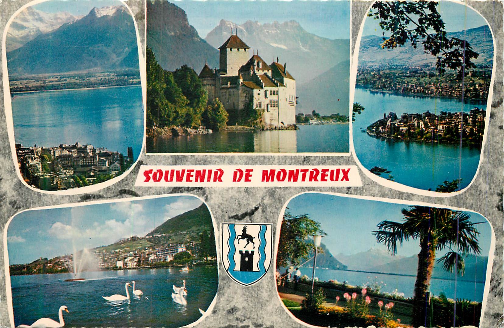 CPM Montreux et les Dents du Midi Chateau de Chillon Territet Montreux Clarens