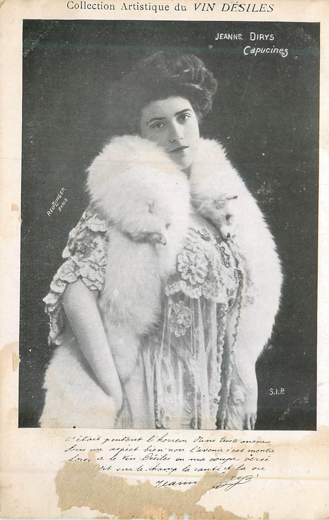 CPA Collection Artistique du Vin Desiles Jeanne Dirys Capucines