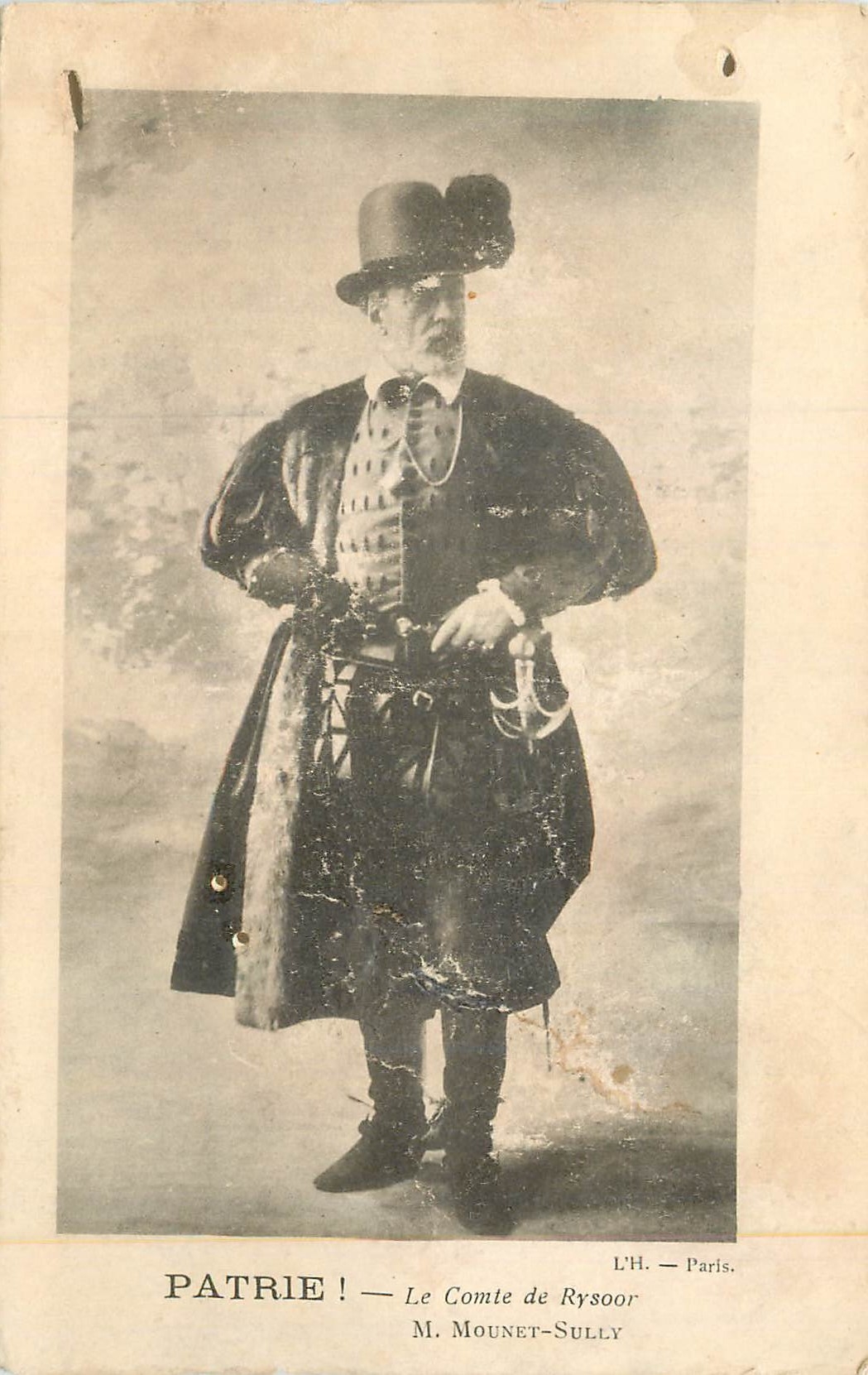 CPA Patrie Le Comte de Rysoor M Mounet Sully