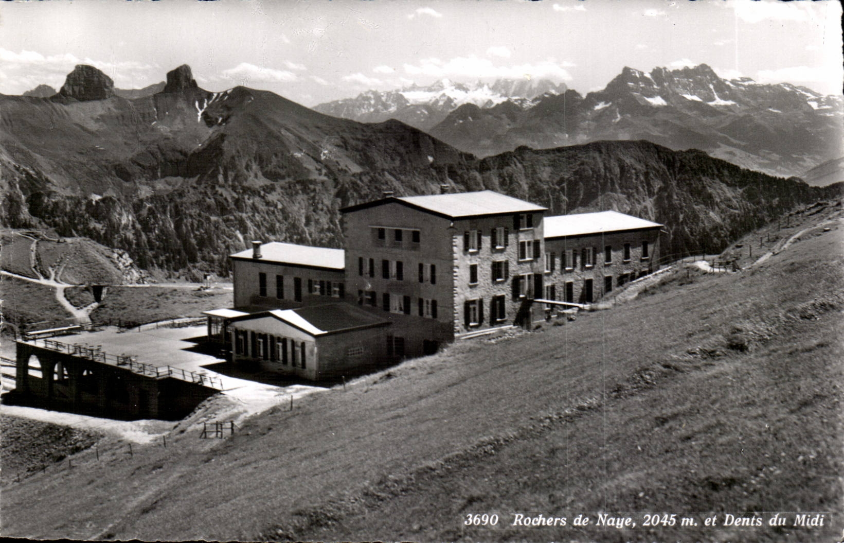 CPSM Suisse Rochers de Naye et dents du midi