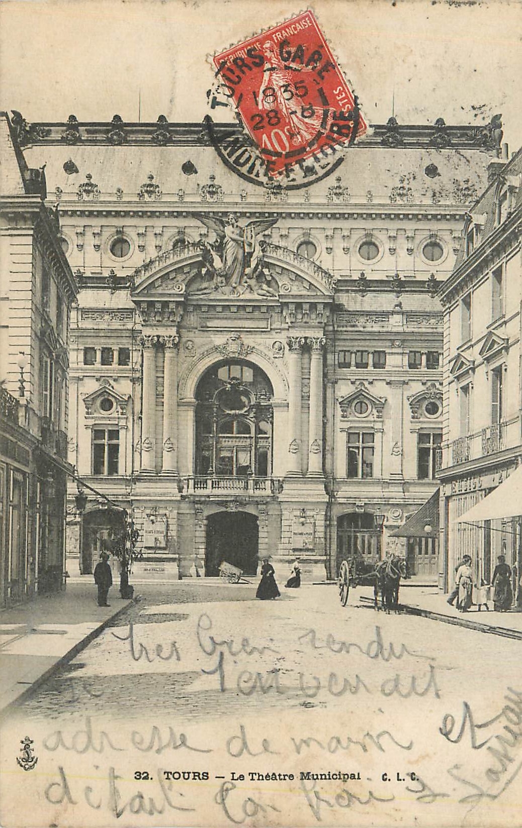 CPA Tours Le Theatre Municipal