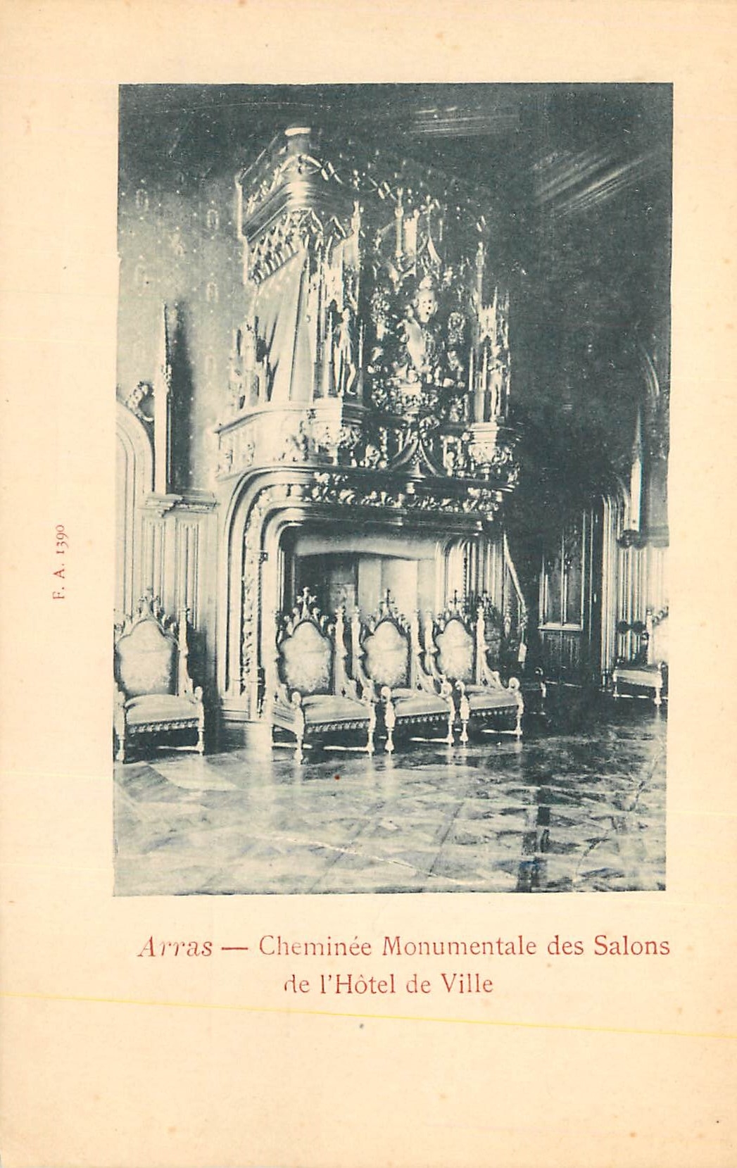 CPA Arras Cheminee Monumentale des Salons de L'Hotel de Ville