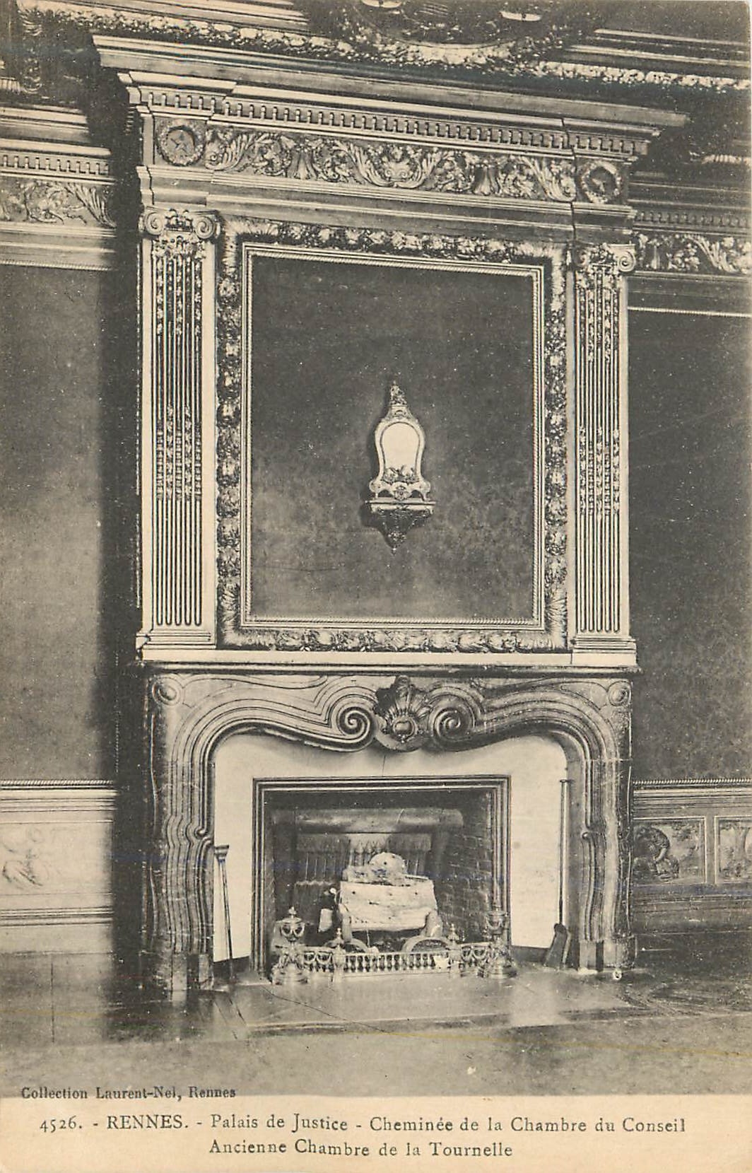 CPA Rennes Palais de Justice Cheminee de la Chambre du Conseil Ancienne Chambre de la Tournelle