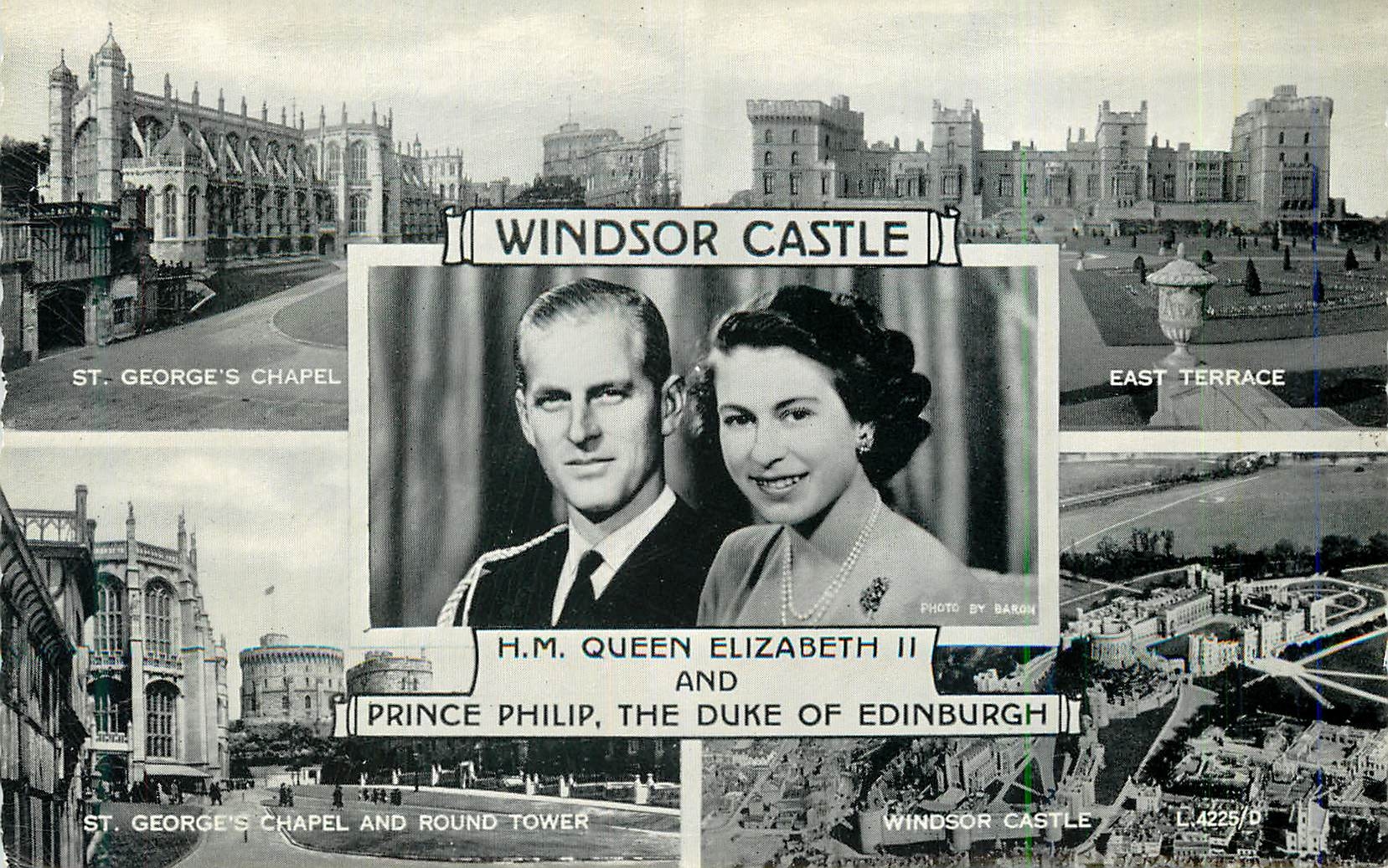 CPA Windsor Castle H M Queen Elizabeth II and Prince Philip the Duke of Edinburgh