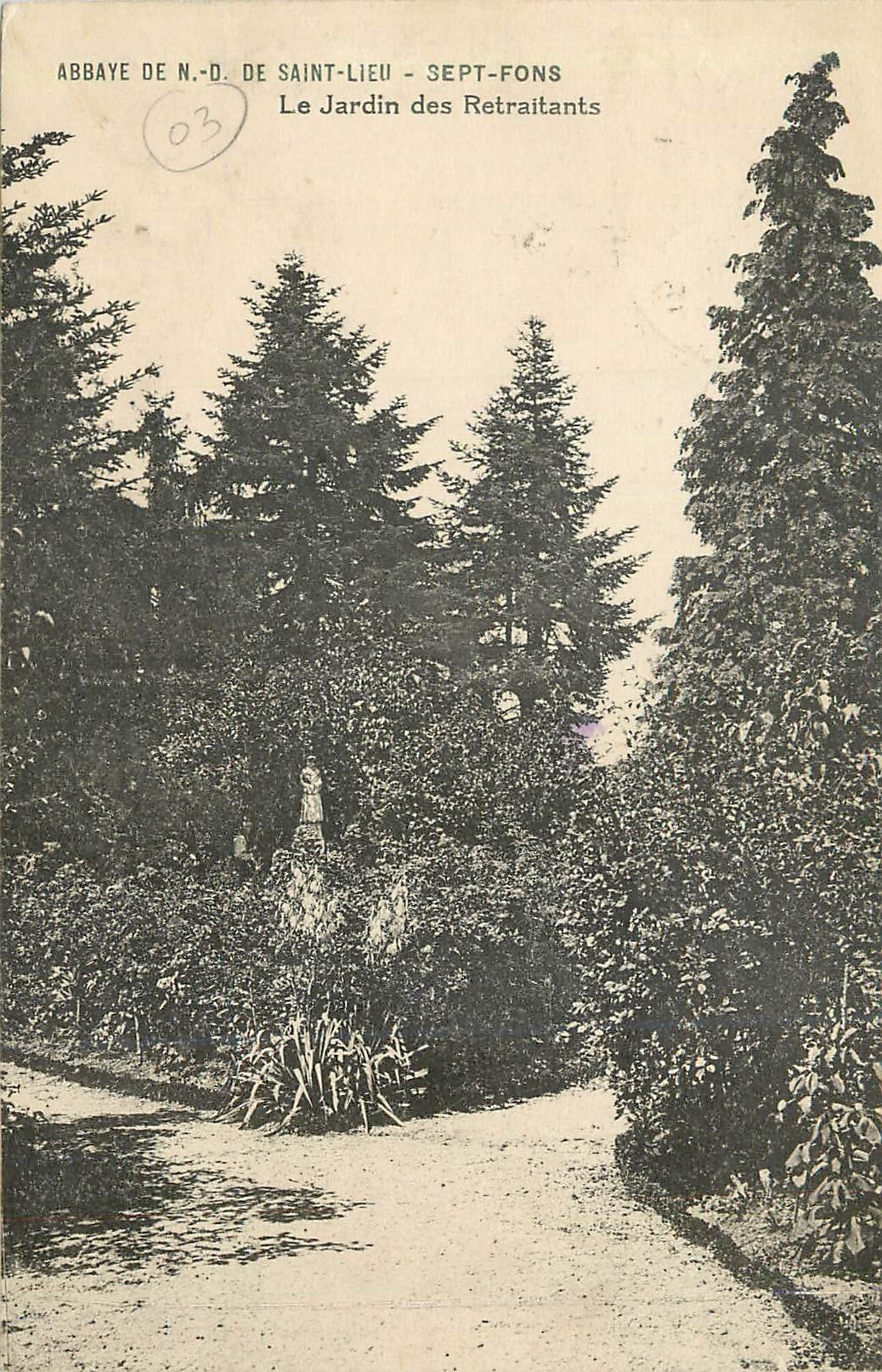 CPA Abbaye de ND de Saint Lieu Set Fons le Jardin des Retraitants