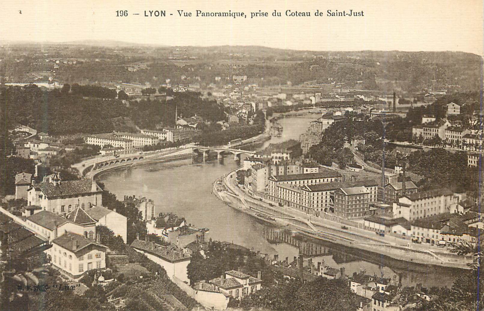 CPA Lyon Vue Panoramique Prise du Coteau de Saint Just