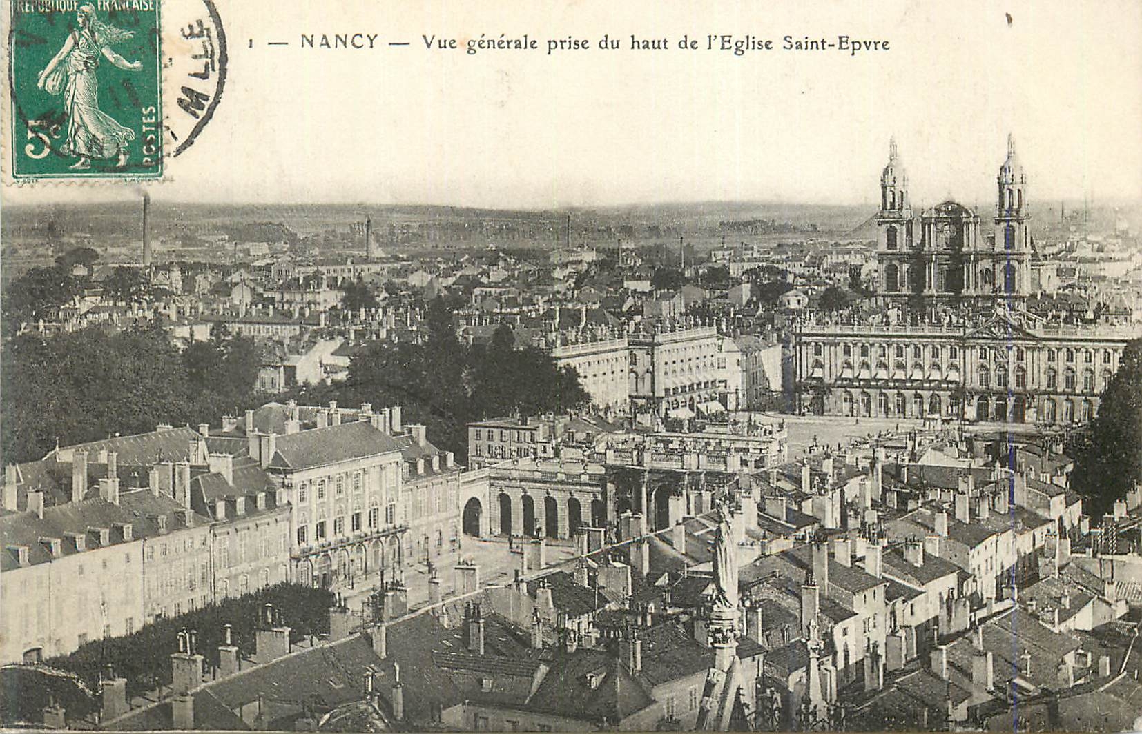CPA Nancy Vue Generale Prise du Haut de l'Eglise Saint Epvre