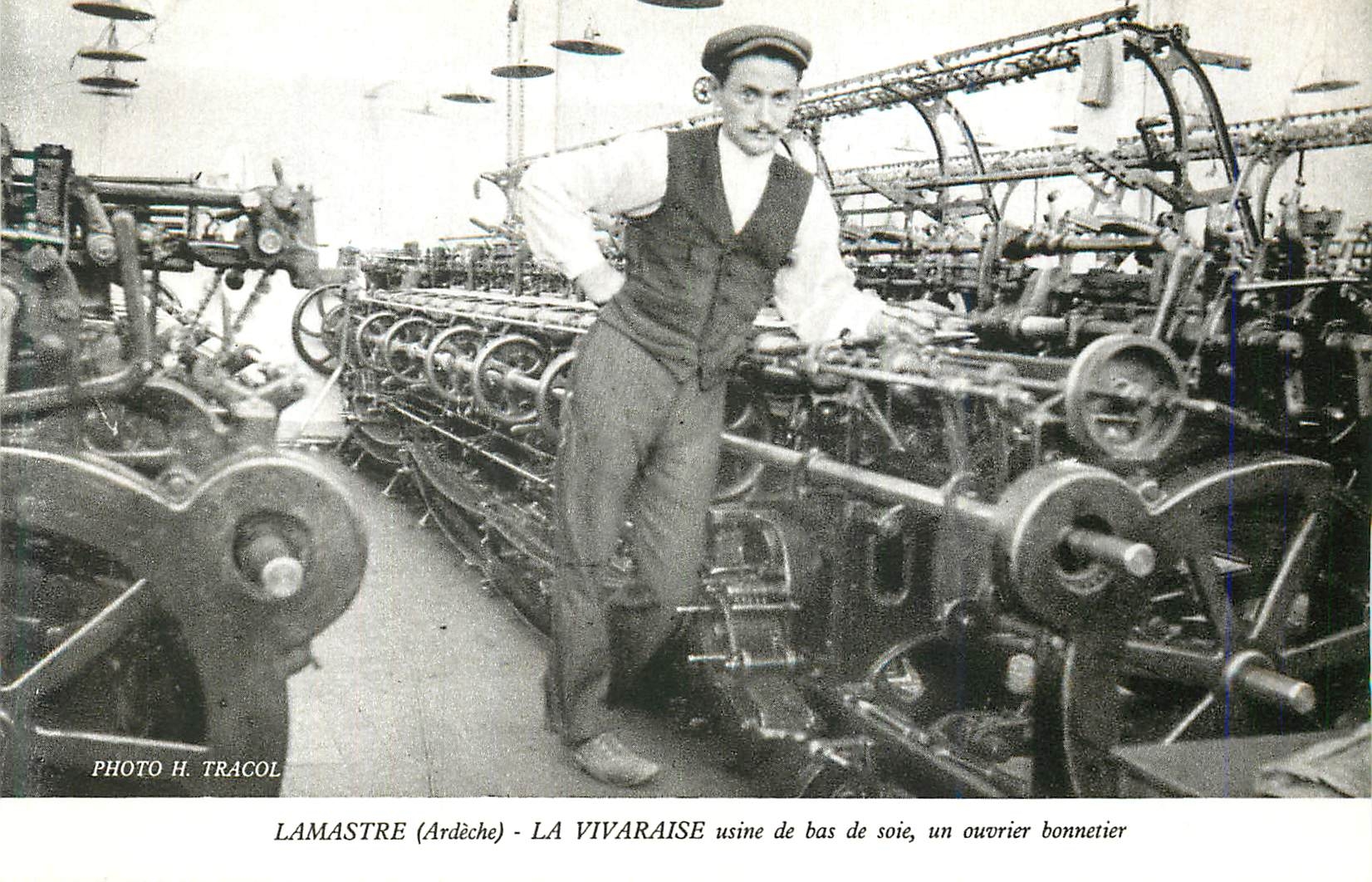 REPRO Lamastre (Ardeche) La Vivaraise Usine de Bas de Soie un Ouvrier Bonnetier