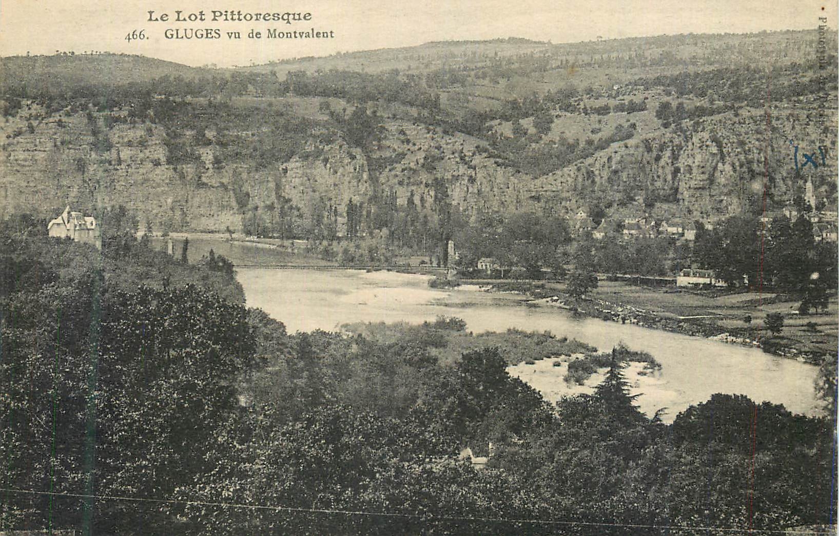 CPA Le Lot Pittoresque Gluges vu de Montvalent