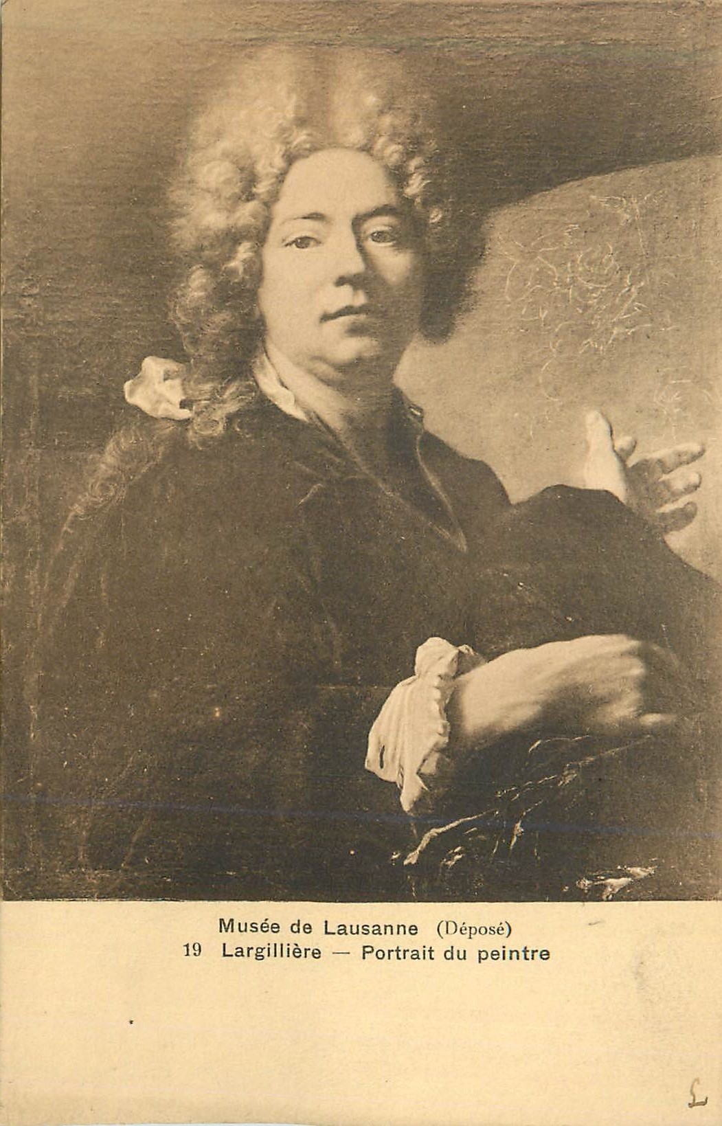 CPA Musee de Lausanne (Depose) Largilliere Portrait du Peintre