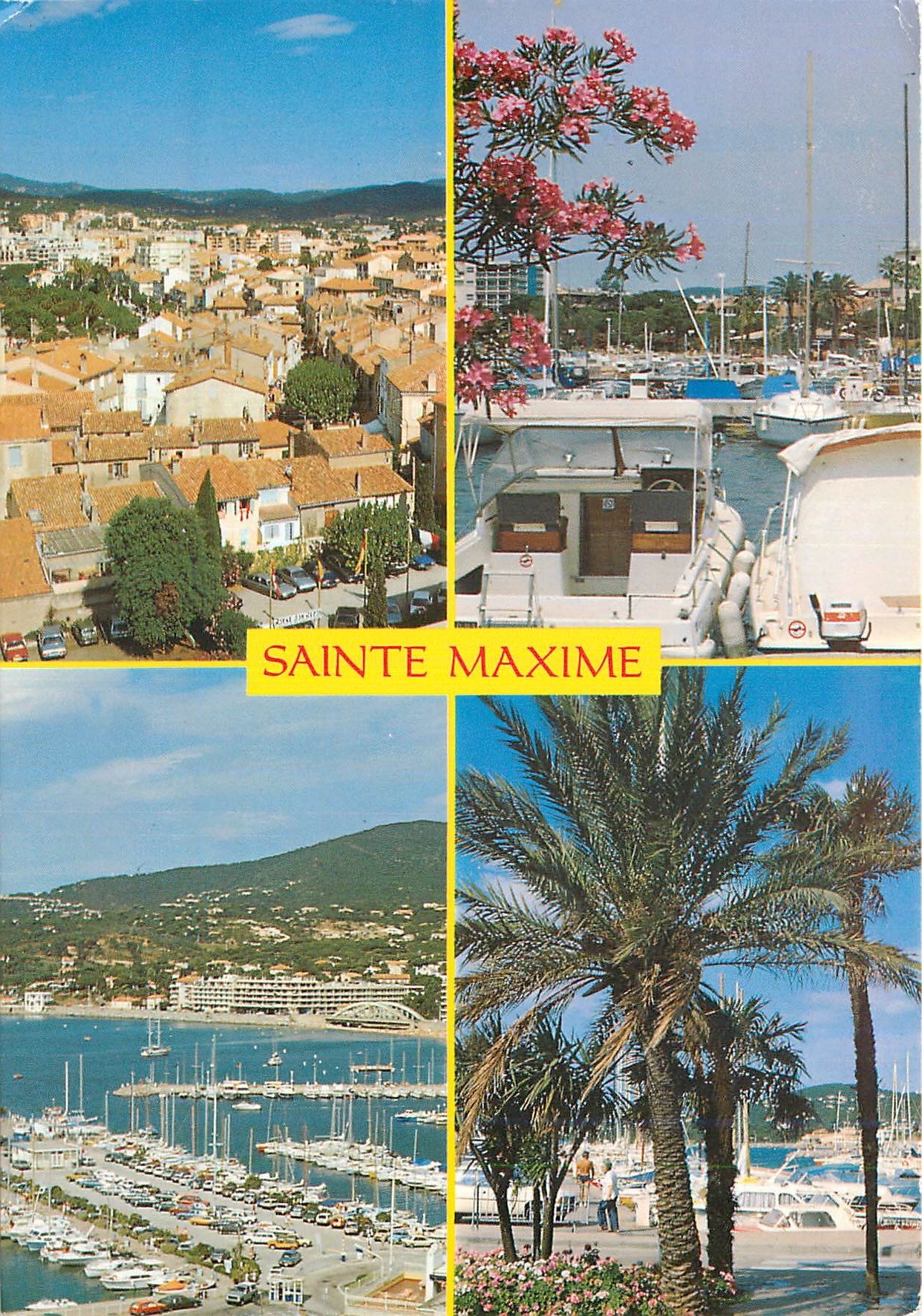 CPM Sainte Maxime(Var) la Cote d'Azur Vue generale le Port le Port et la PLage Port de Sainte Maxime