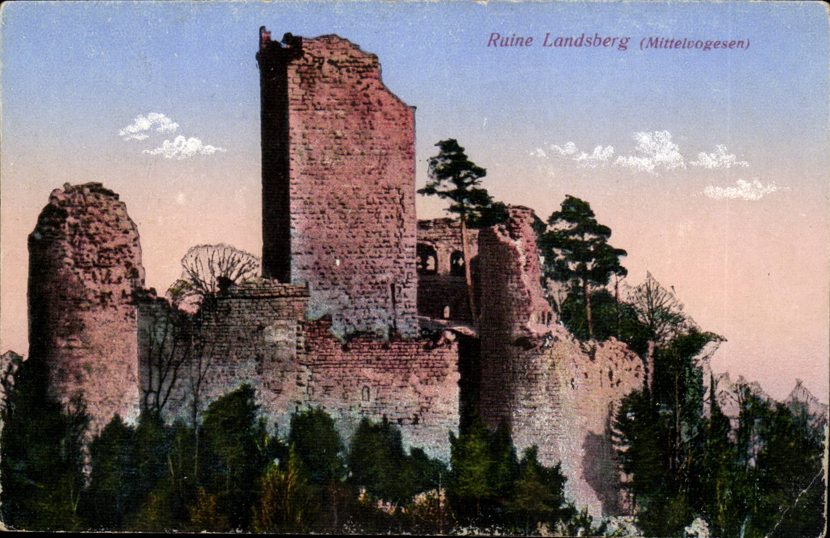 CPA Ruins Landsberg Mittelvogesen