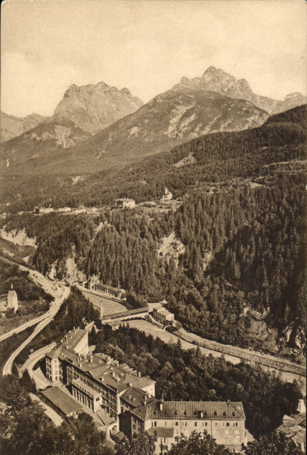 CPA Suisse Kurhaus Tarasp TRinkhalle und Vulpera
