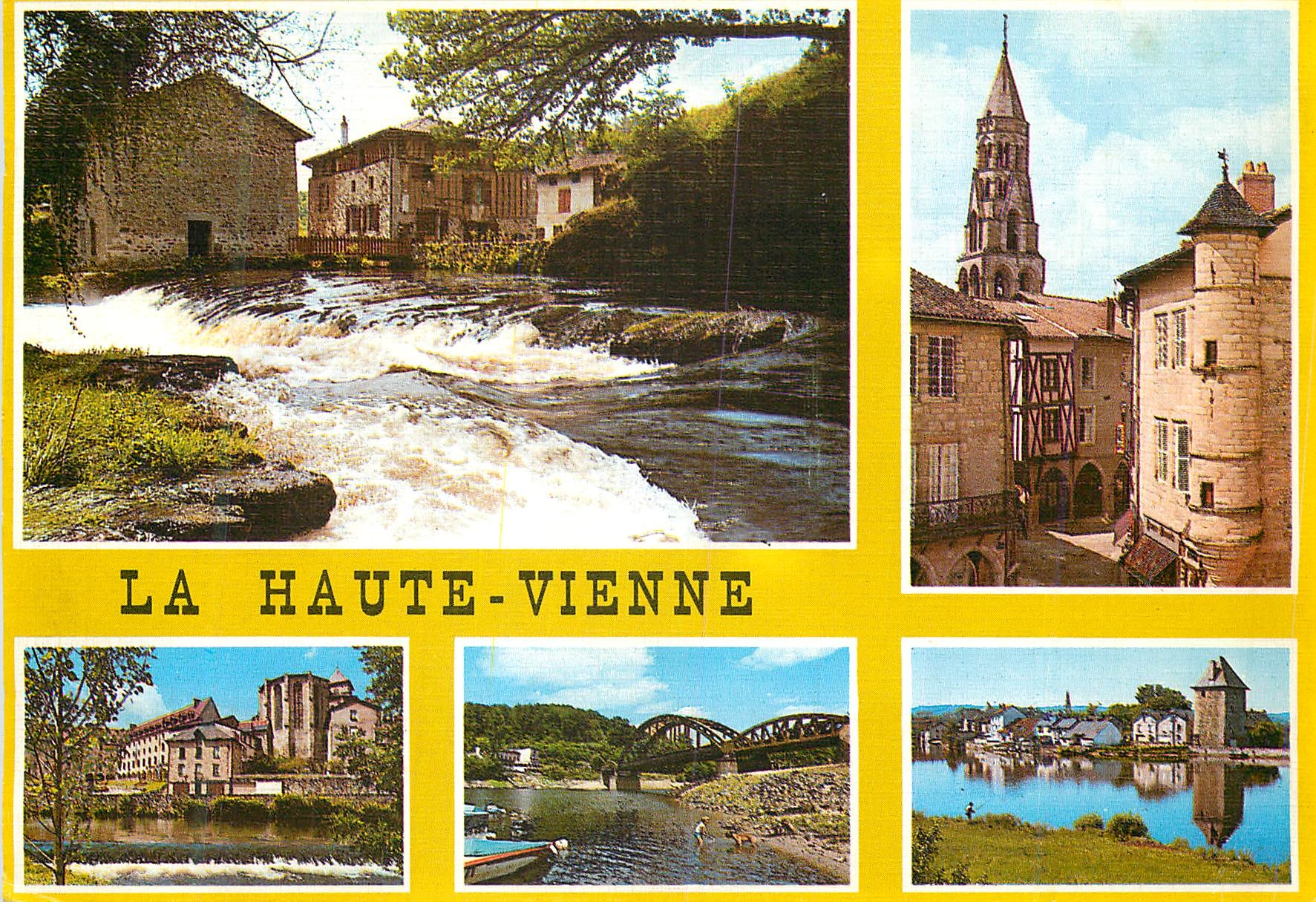 CPM La Haute Vienne Pittoresque Les Bords de la Vienne Eymoutiers St Leonard Peyrat Le Chateau Le Pont du Dognon