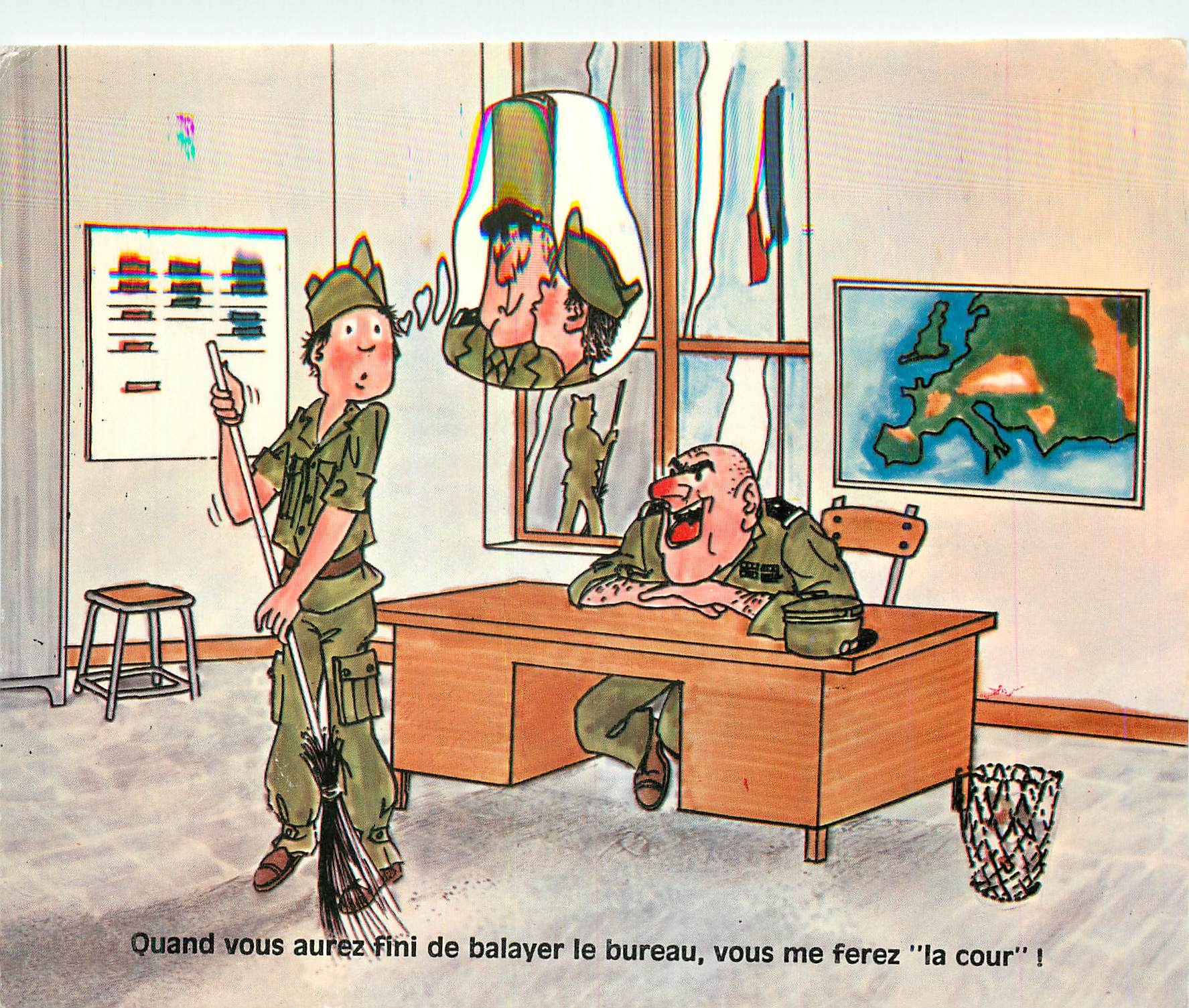 CPM Quand vous aurez fini de balayer le bureau Militaria