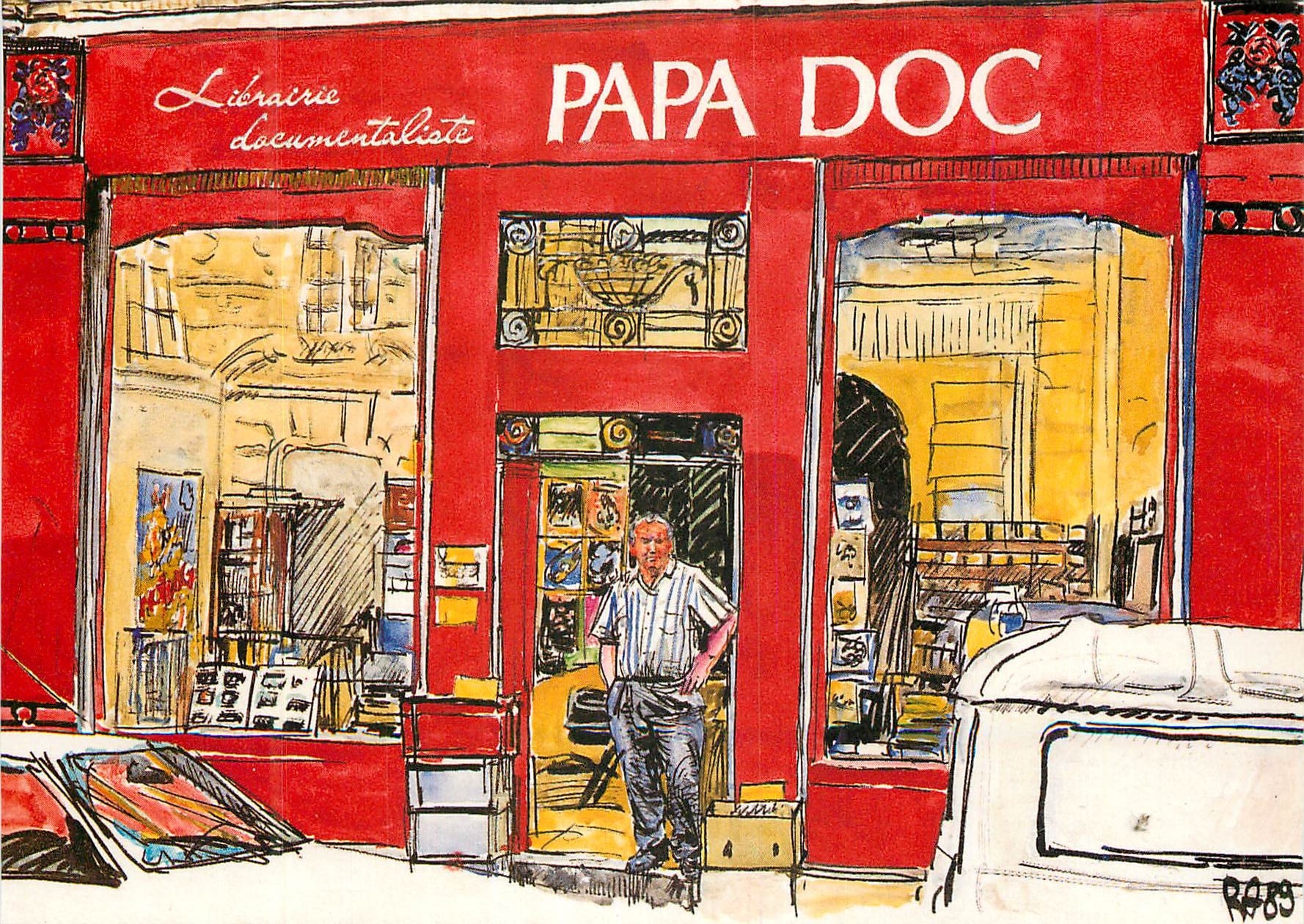 CPM Papa Doc Paris Vieux papiers de collection Rue Larmarck Paris Metro Lamarck Caulaincourt Guy Mocyqet