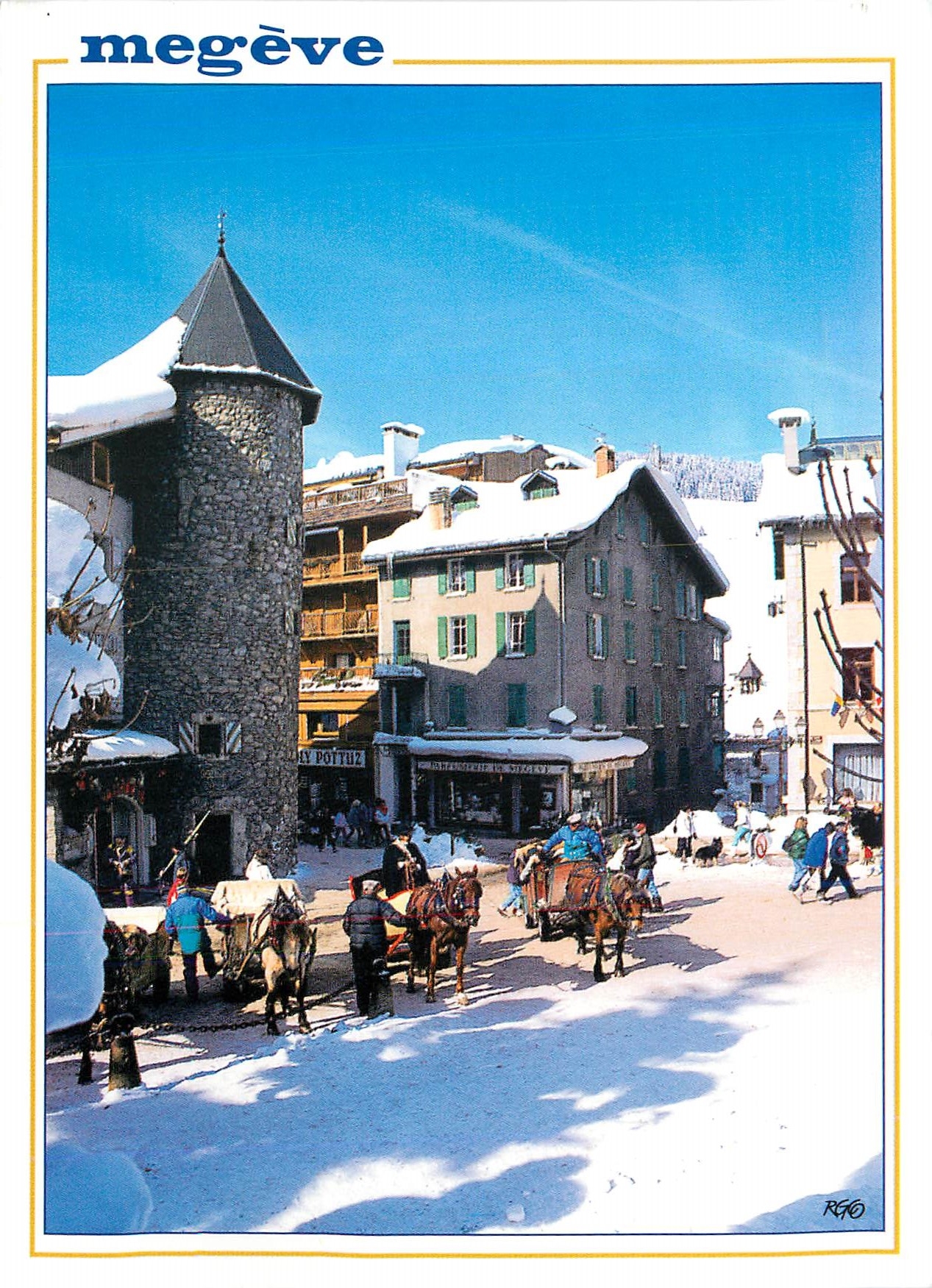 CPM Megeve Haute Savoie Le depart des traineaux 