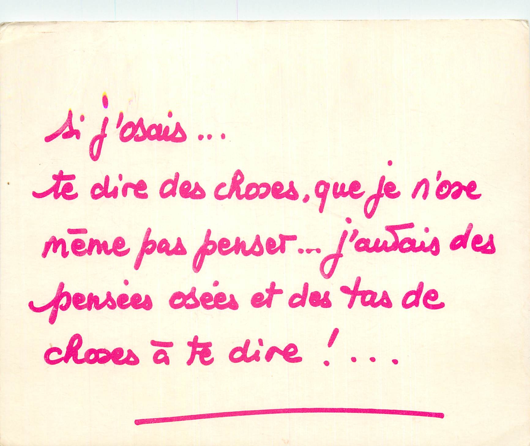 CPM Si j'osais te dire des choses