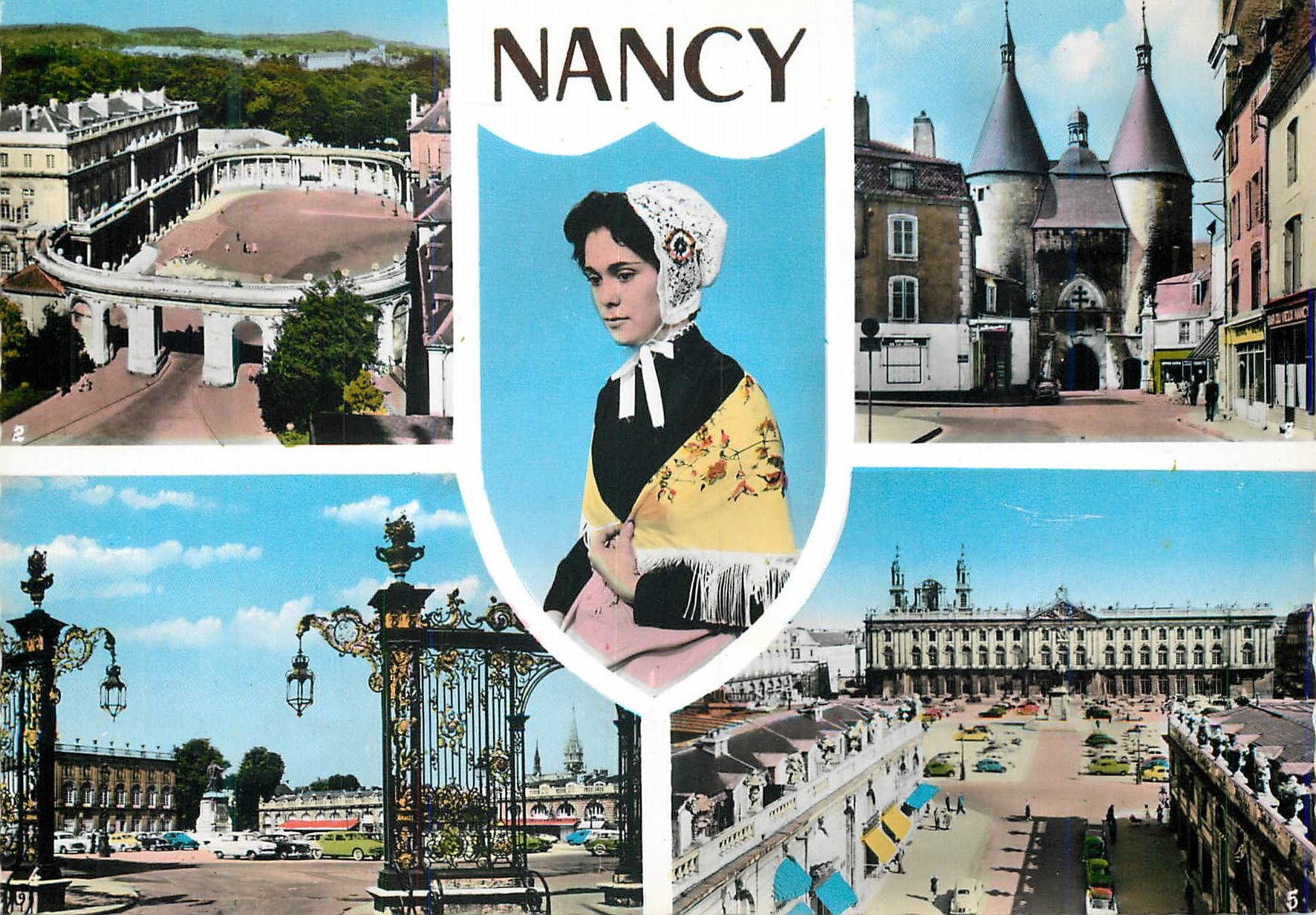 CPM Nancy Lorraine Place Carriere Porte de la Craffe Place Stanislas L'Hotel de Ville