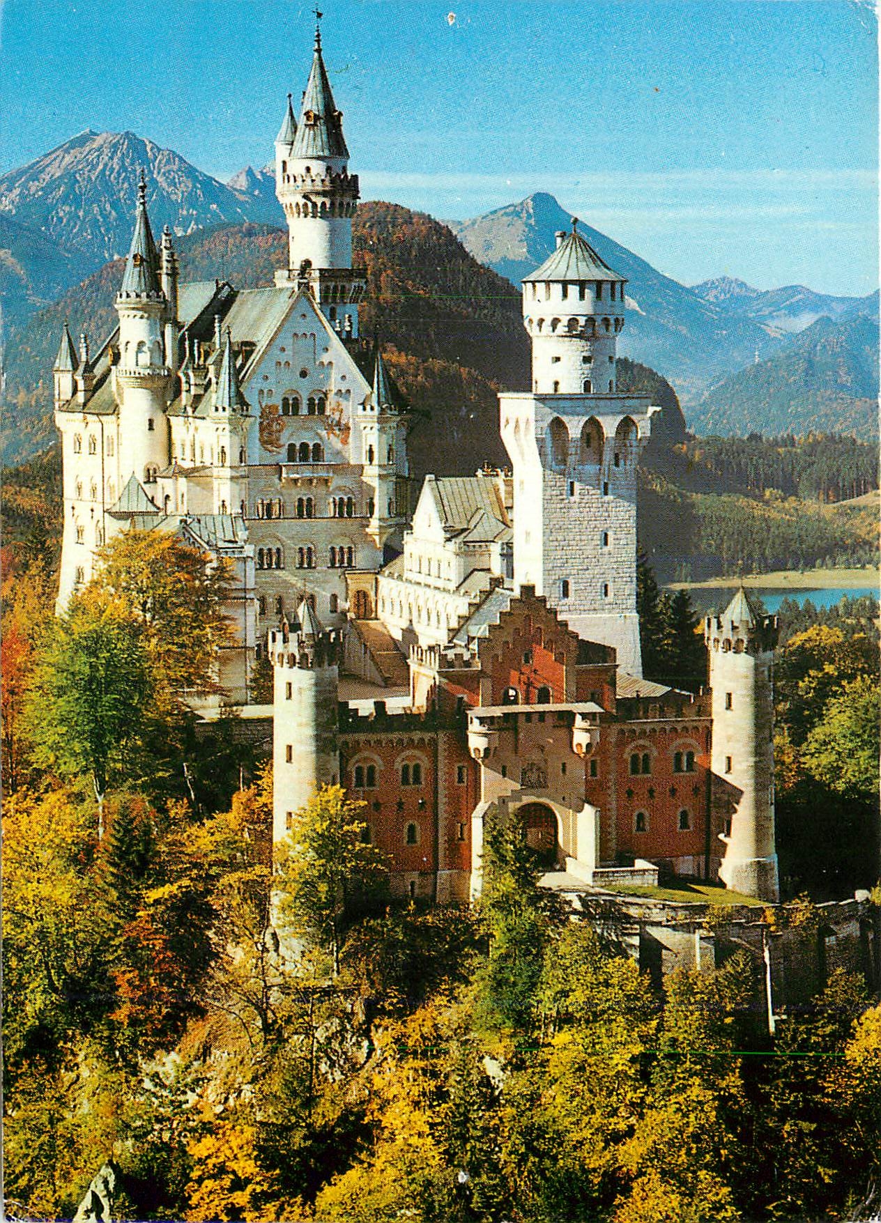 CPM Konigsschlob Chateau Royal de Neuschwanstein 1869 1886