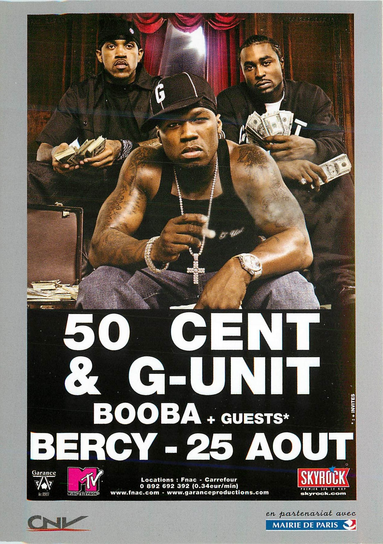 CPM 50 Cent et G Unit Booba Guests Bercy 25 Aout en Partenariat avec Maire de Paris Skyrock