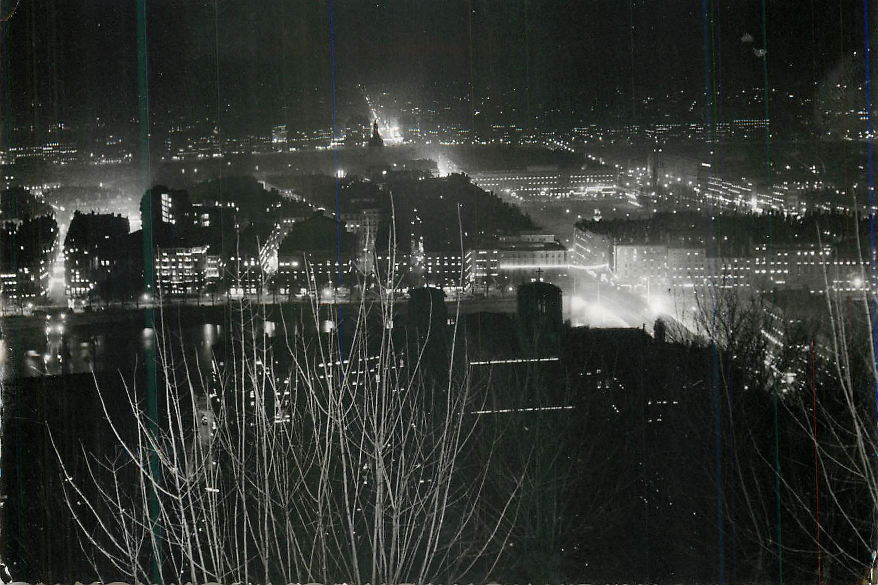 CPM Lyon Illuminations du 8 Decembre Vue Generale de la Ville Depuis Fourviere