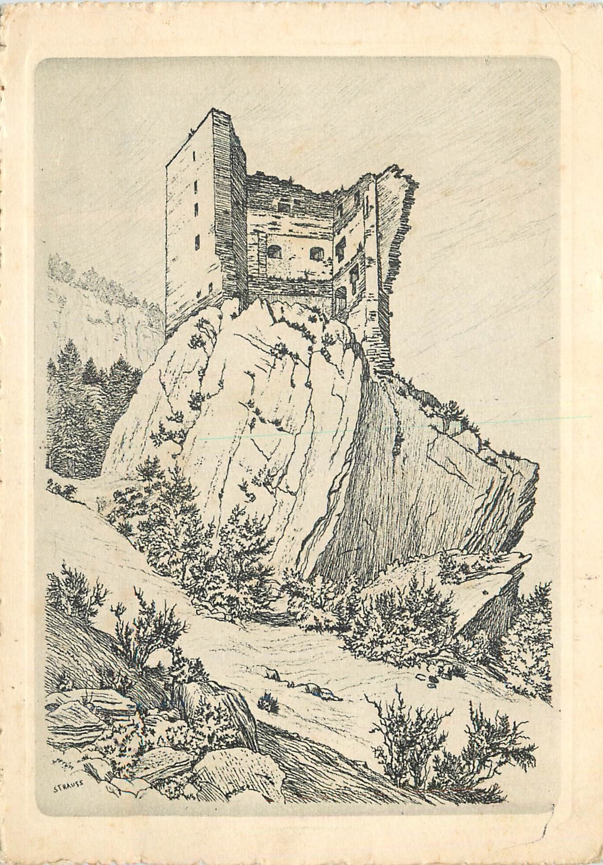 CPM Bienfaisance Pour les Sourds Muets Ruine Haldenstein