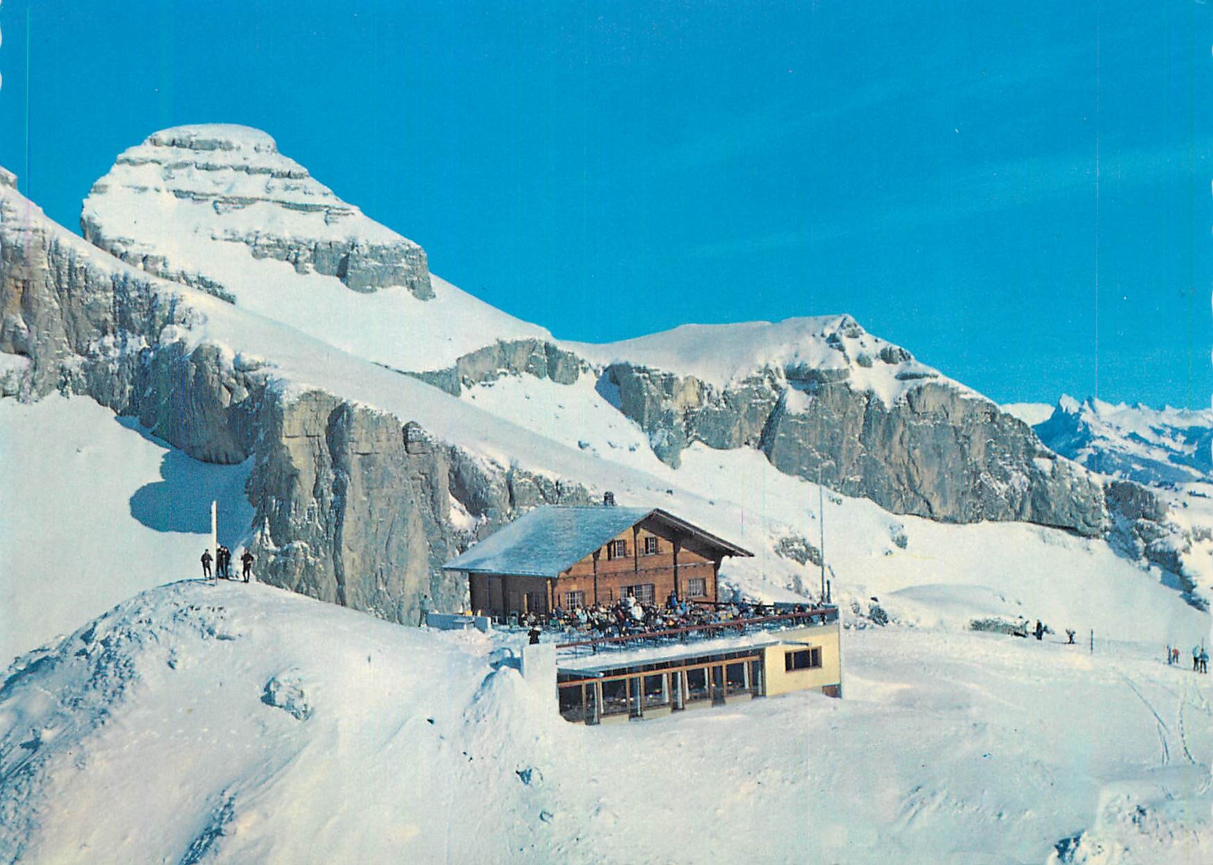 CPM Restaurant de la berneuse s leysin alpes vaudoises(suisse) alt 2048 m et tours d ai