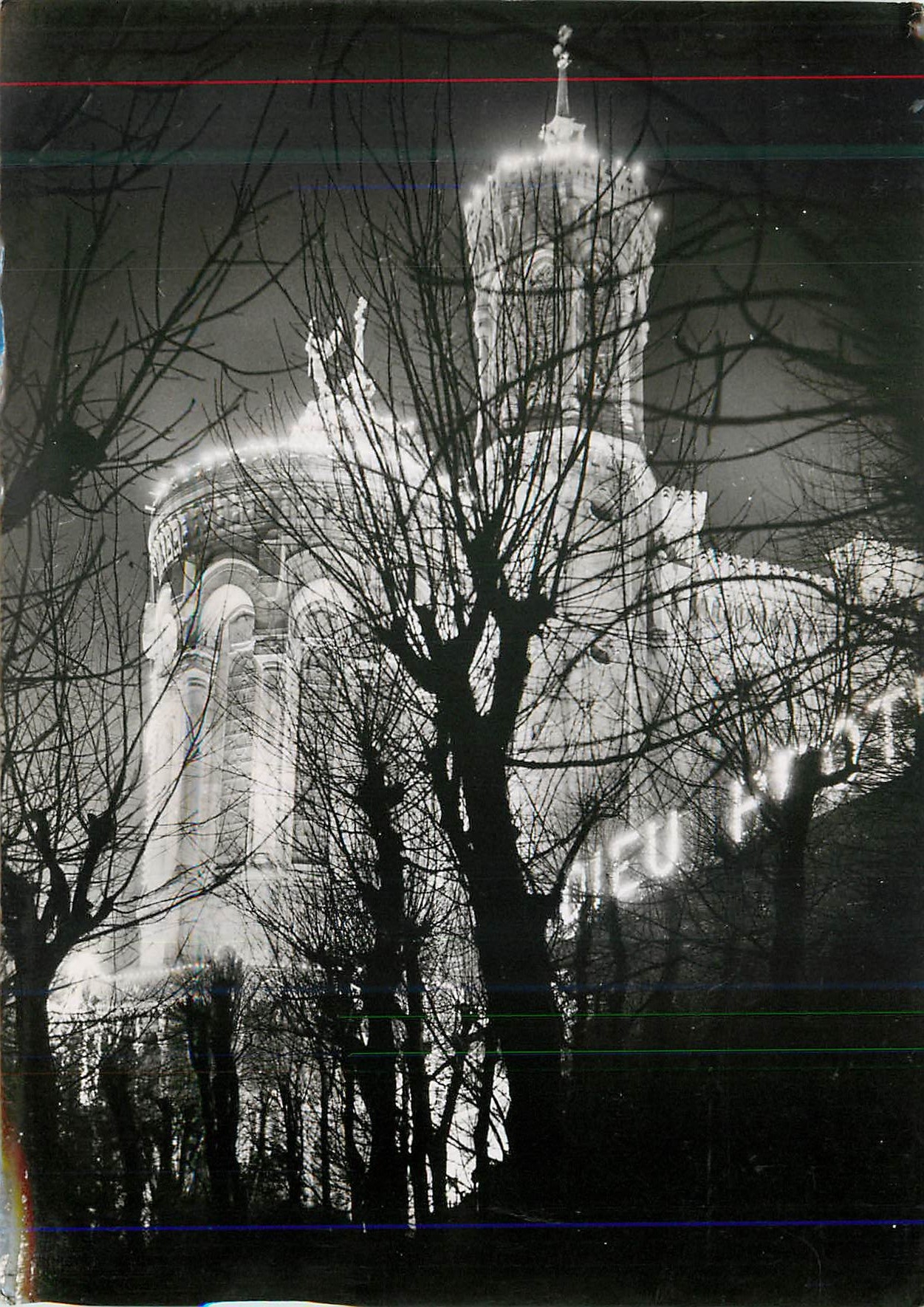 CPM Illuminations du 8 decembre a lyon Notre Dame de Fourviere