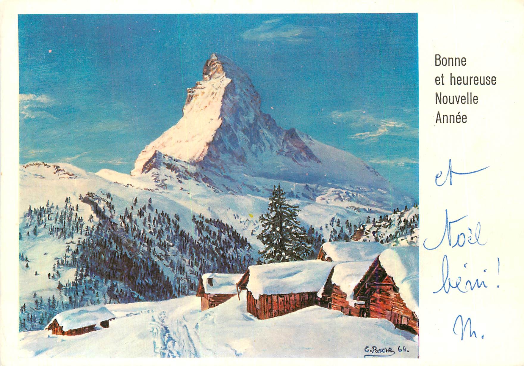 CPM Mont cervin peint au pied par ch pasche