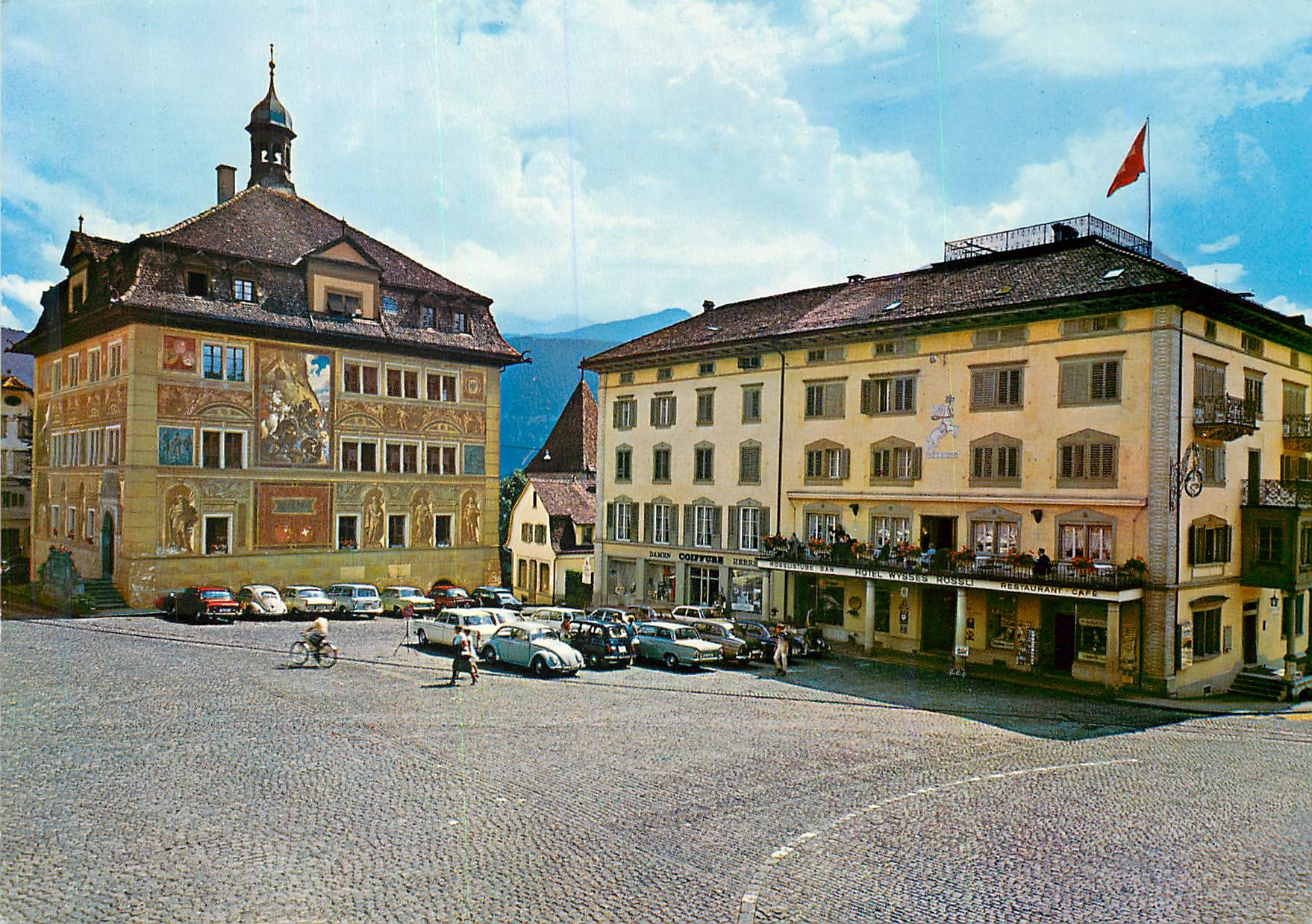 CPM Schwyz rathaus und hotel wysses rossli