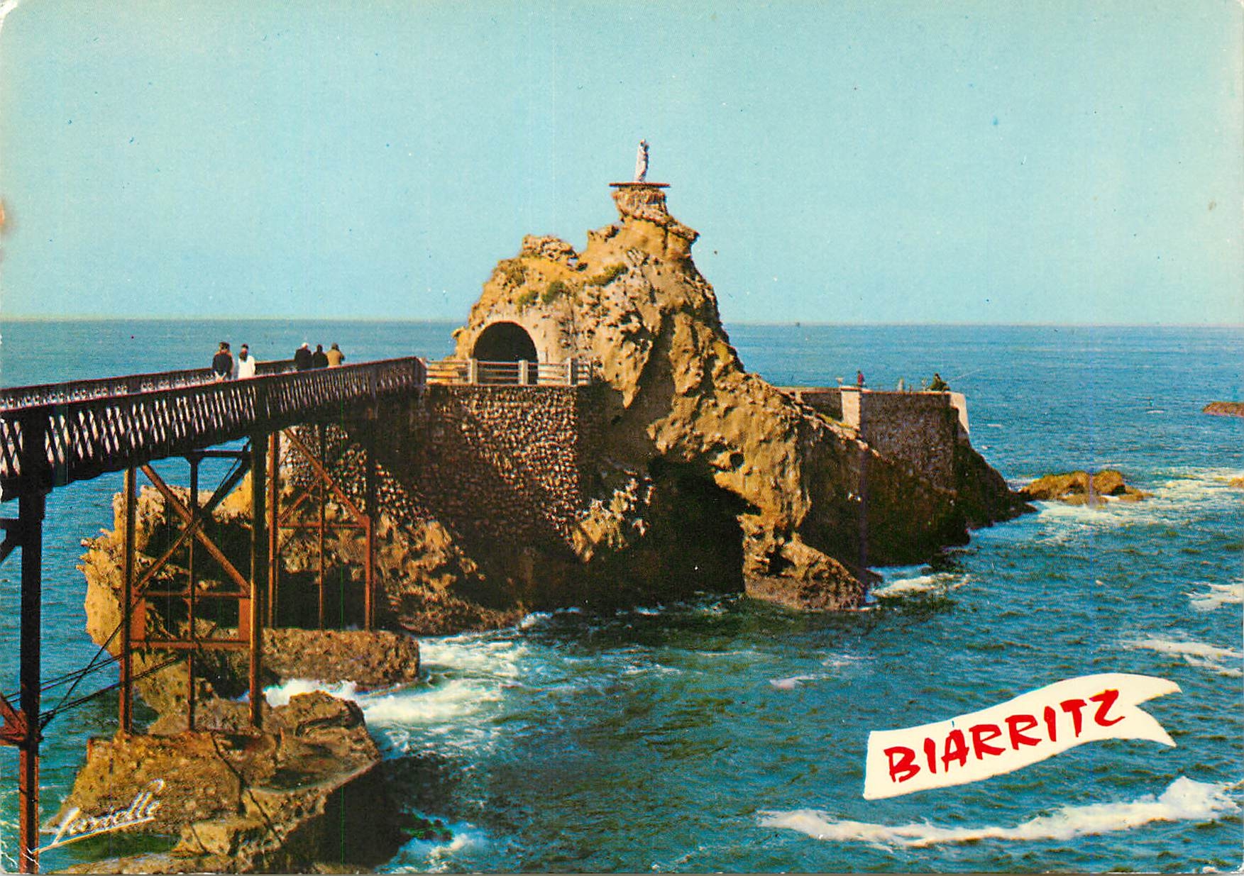 CPM Biarritz Le Rocher de la Vierge