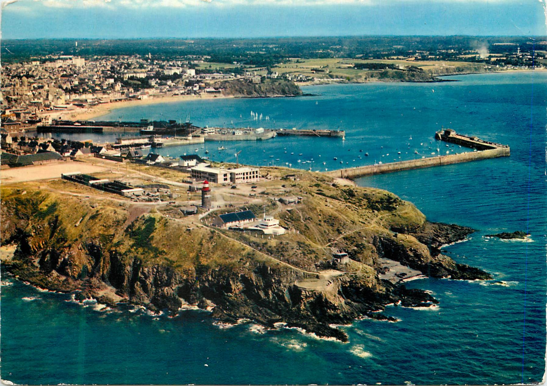 CPM Granville Manche Le roc et le port