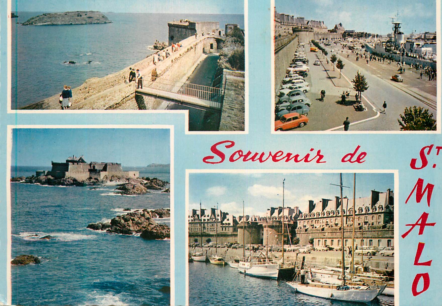 CPM Saint Malo Cite Corsaire Vue sur les Remparts Les Remparts vers le chateau