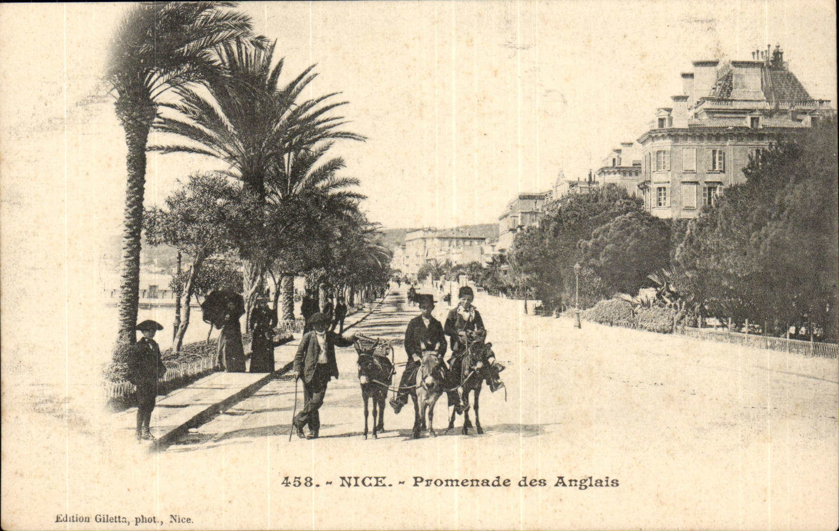 Nice - Walk of the English - ass - donkey - CPA