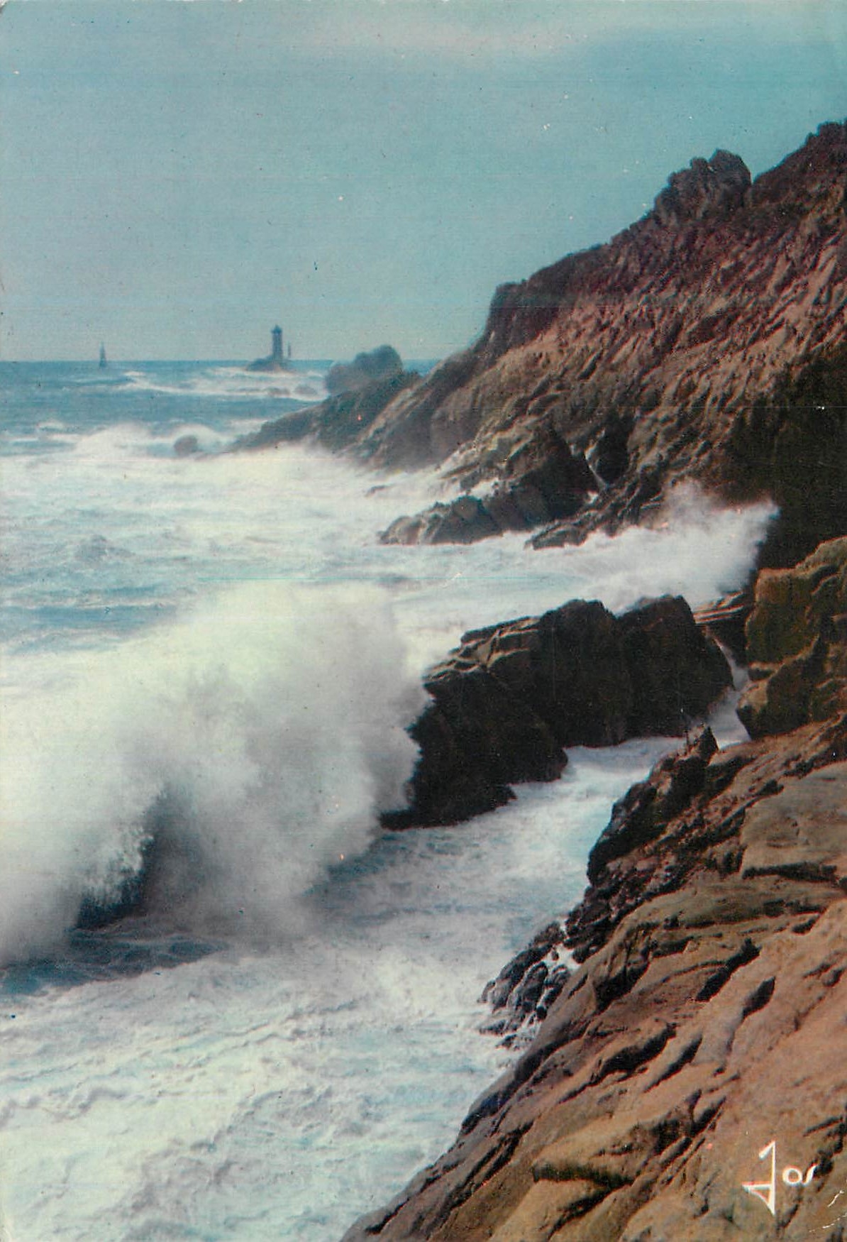 CPM Grosse Mer a la Pointe du Raz La Bretagne en Couleurs