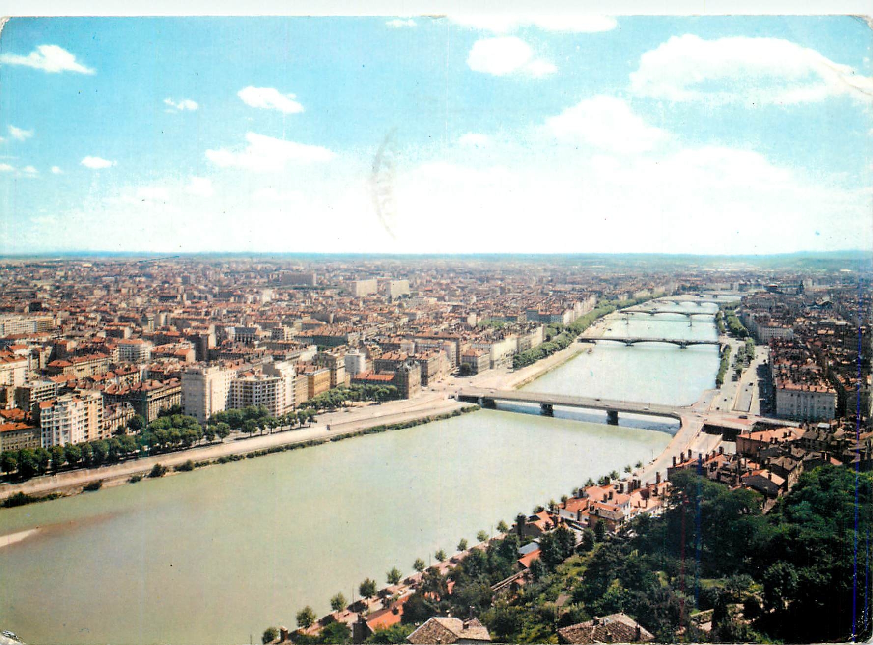 CPM Lyon Perspective des Ponts sur le Rhone